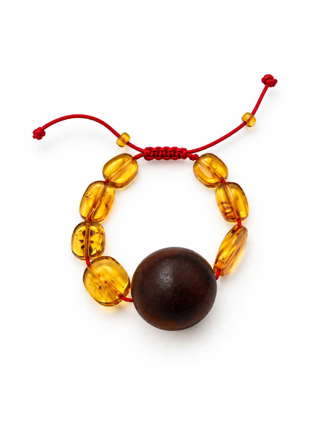 Amber Beaded Bracelet with Wooden Focal Bead.png