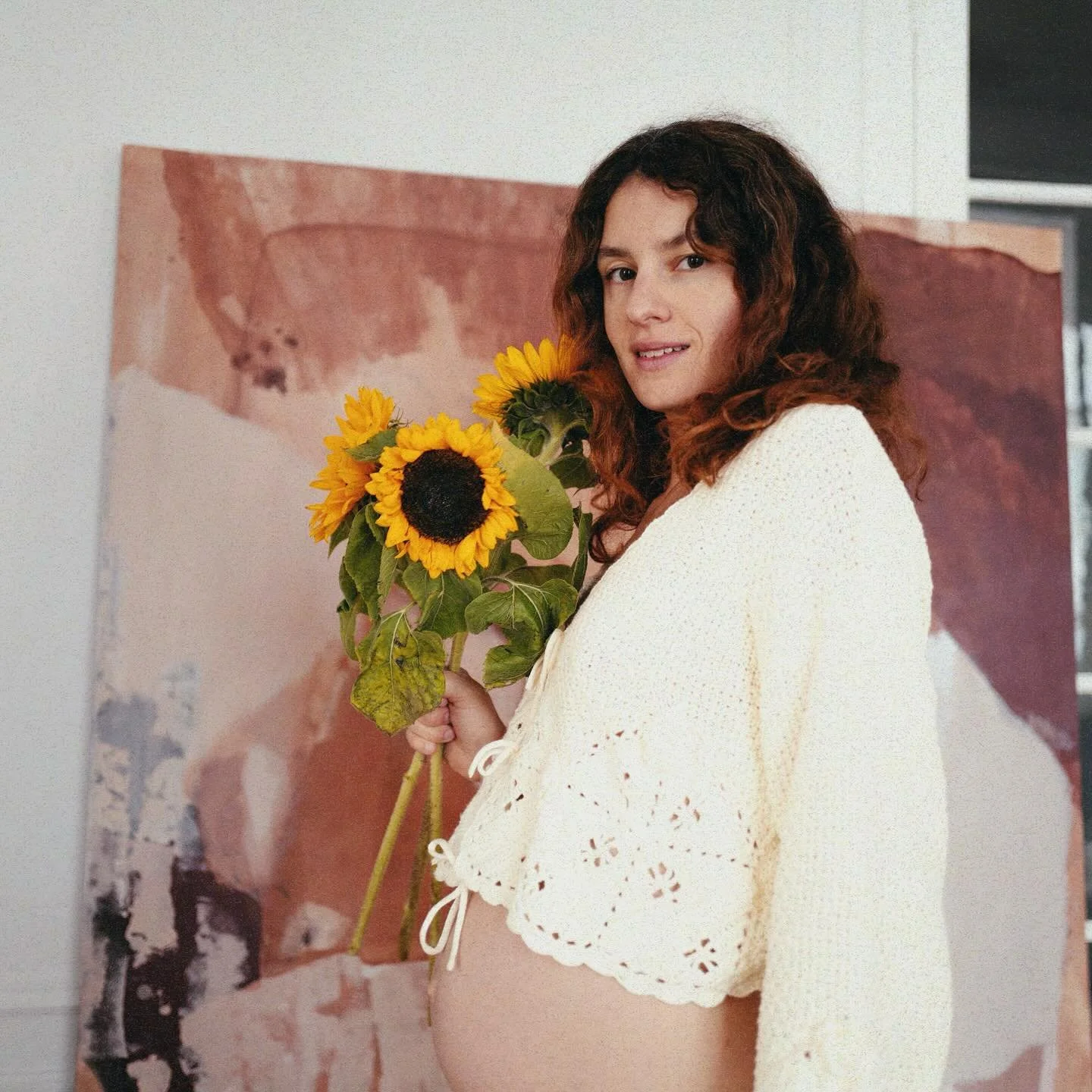 Life growing quietly &mdash; on canvas, and within me.

This season feels like light turning softer, color becoming emotion, and every heartbeat echoing creation itself.

There&rsquo;s something magical about painting while another life takes shape i