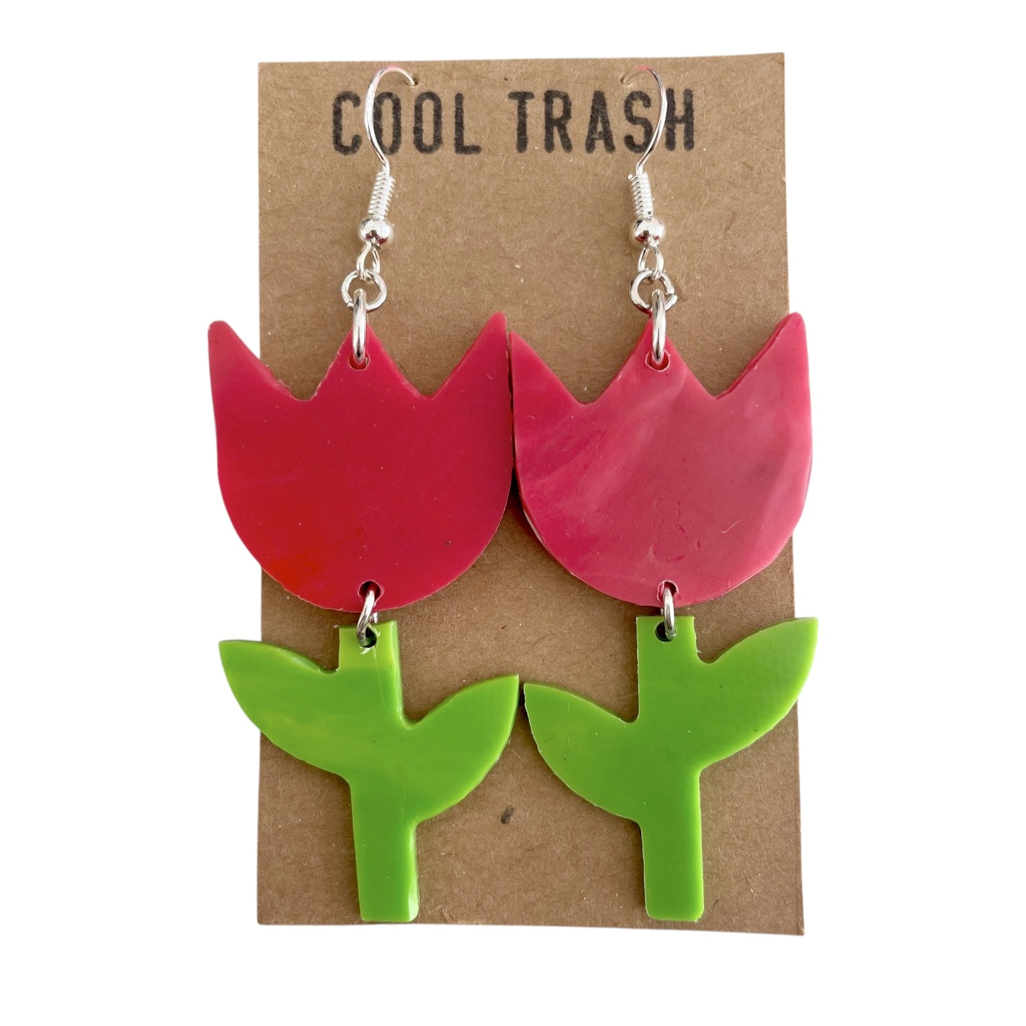 Medium Red Tulip Dangles