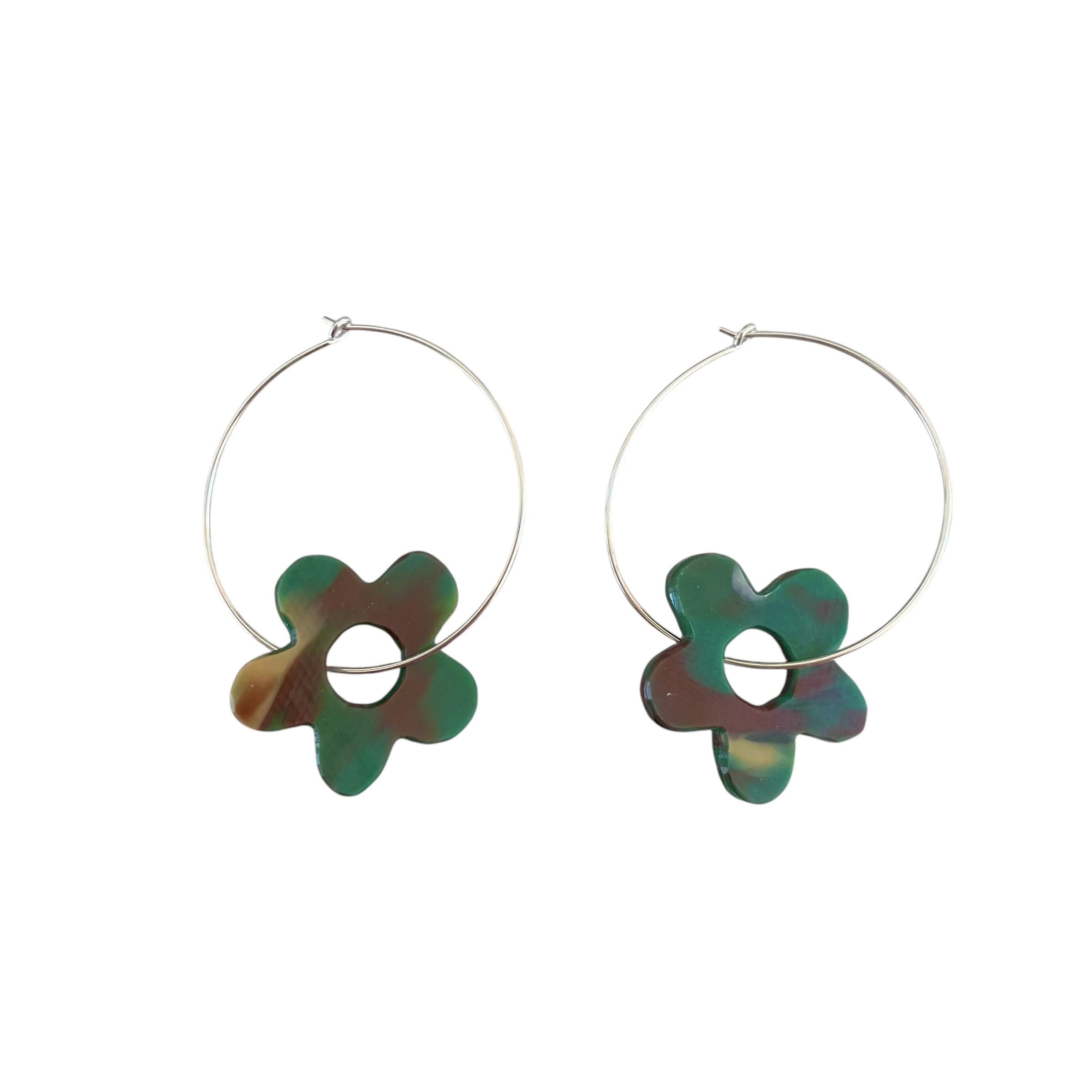 Camo Hoop Dangles