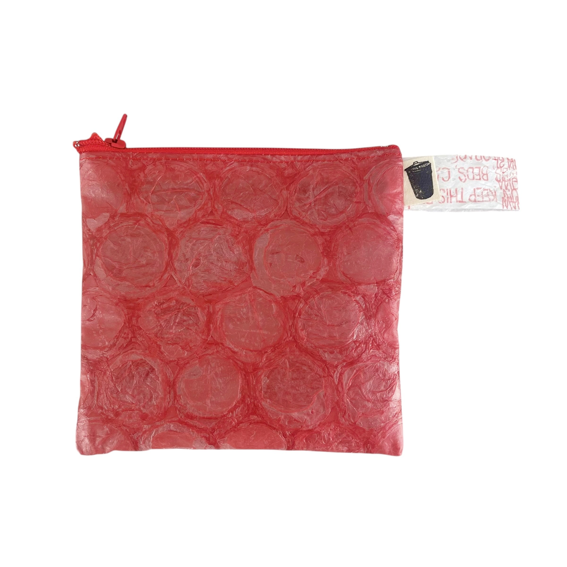 Square Red Bubblewrap Pouch