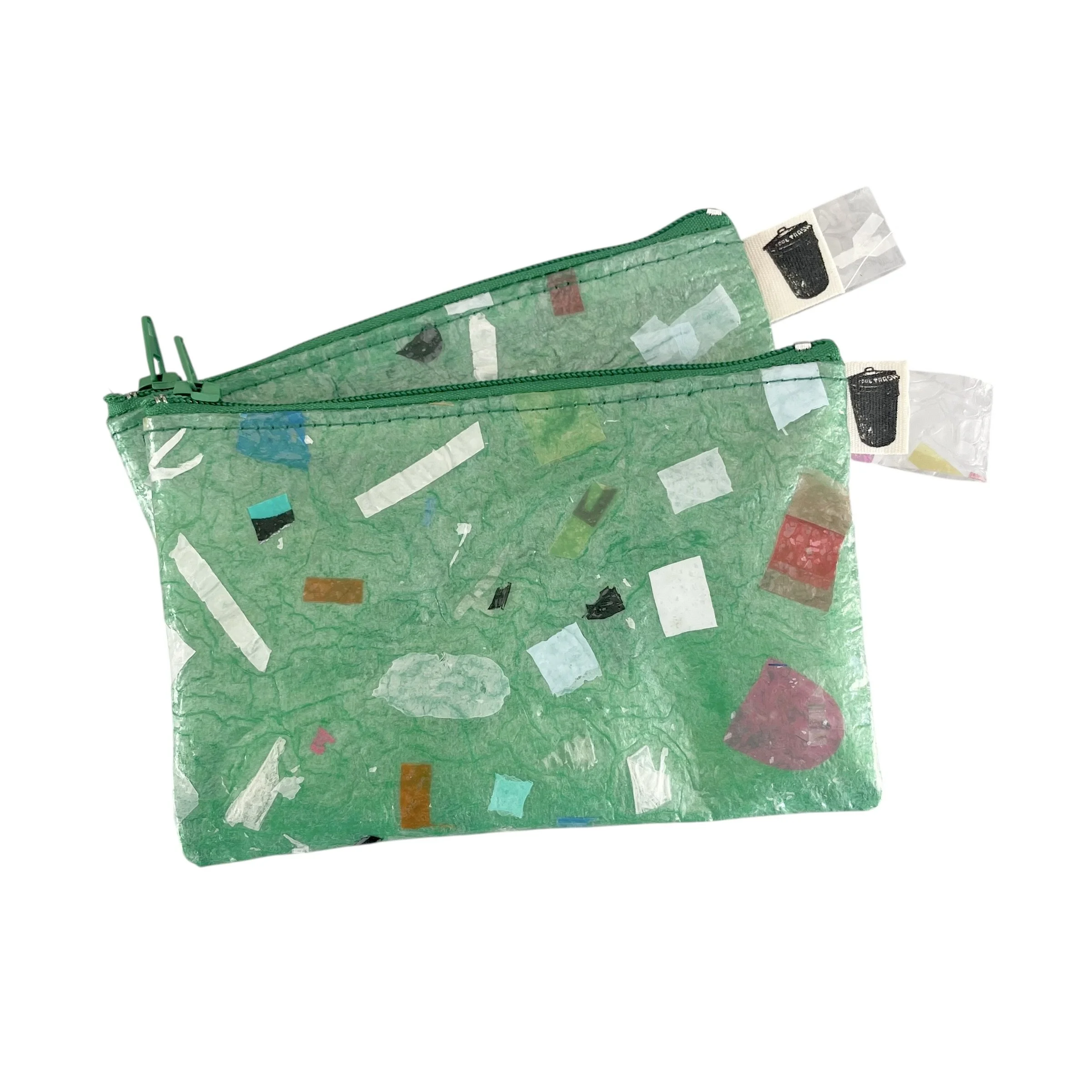 Small Green Confetti Pouch