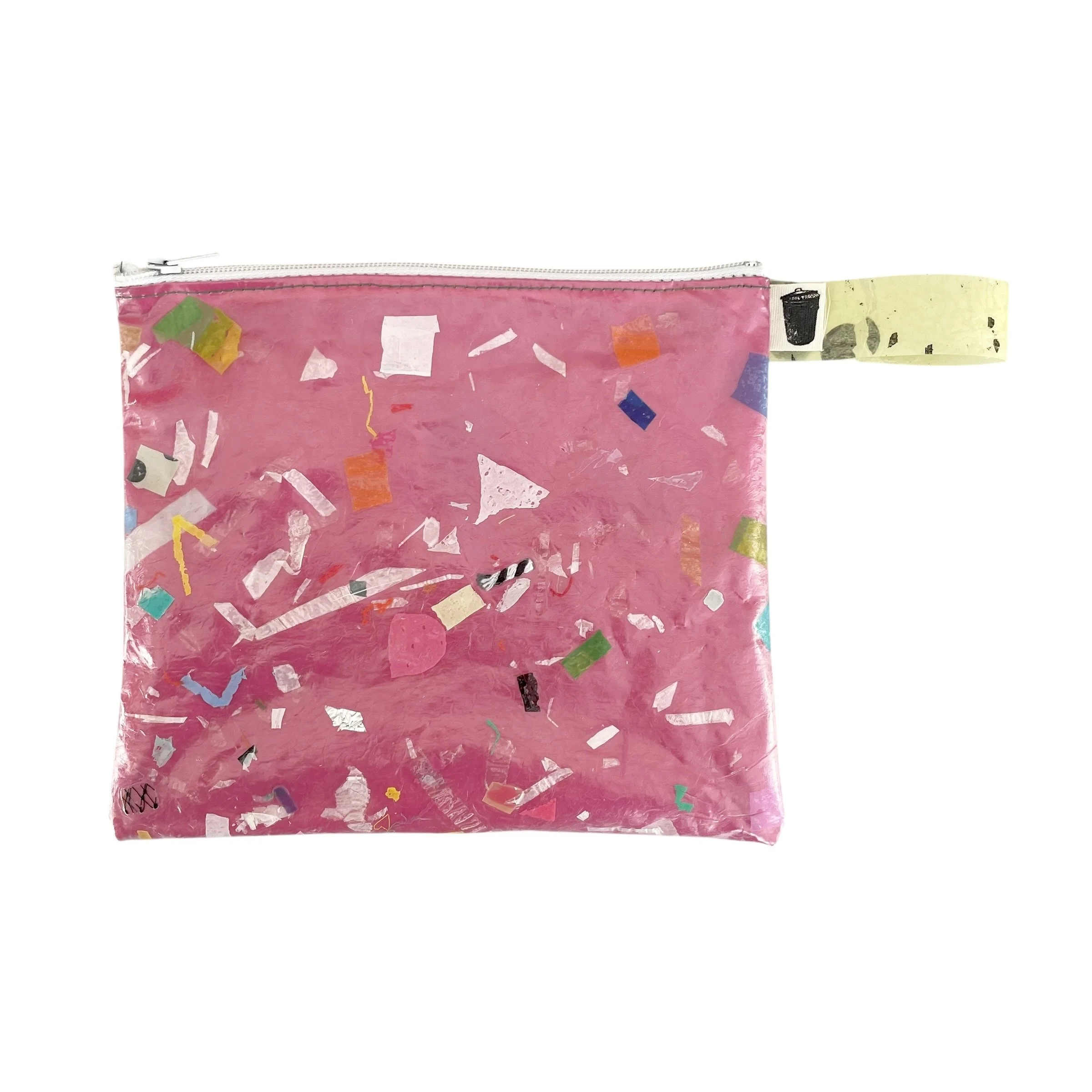 Large Pink Confetti Pouch