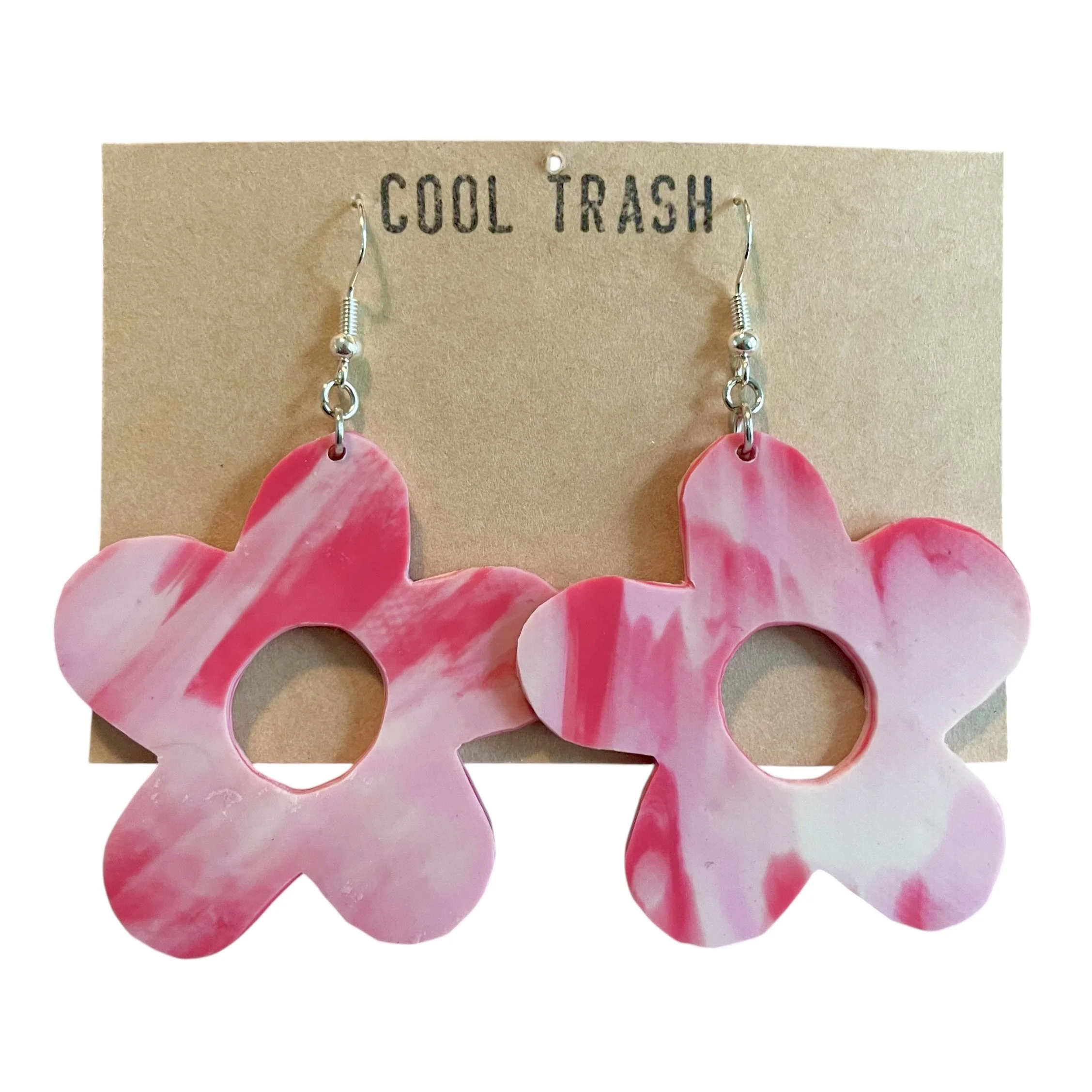 Pink Flower Dangles