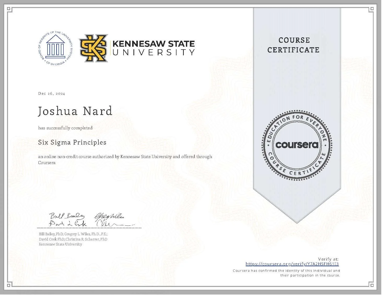 Six Sigma Yellow belt