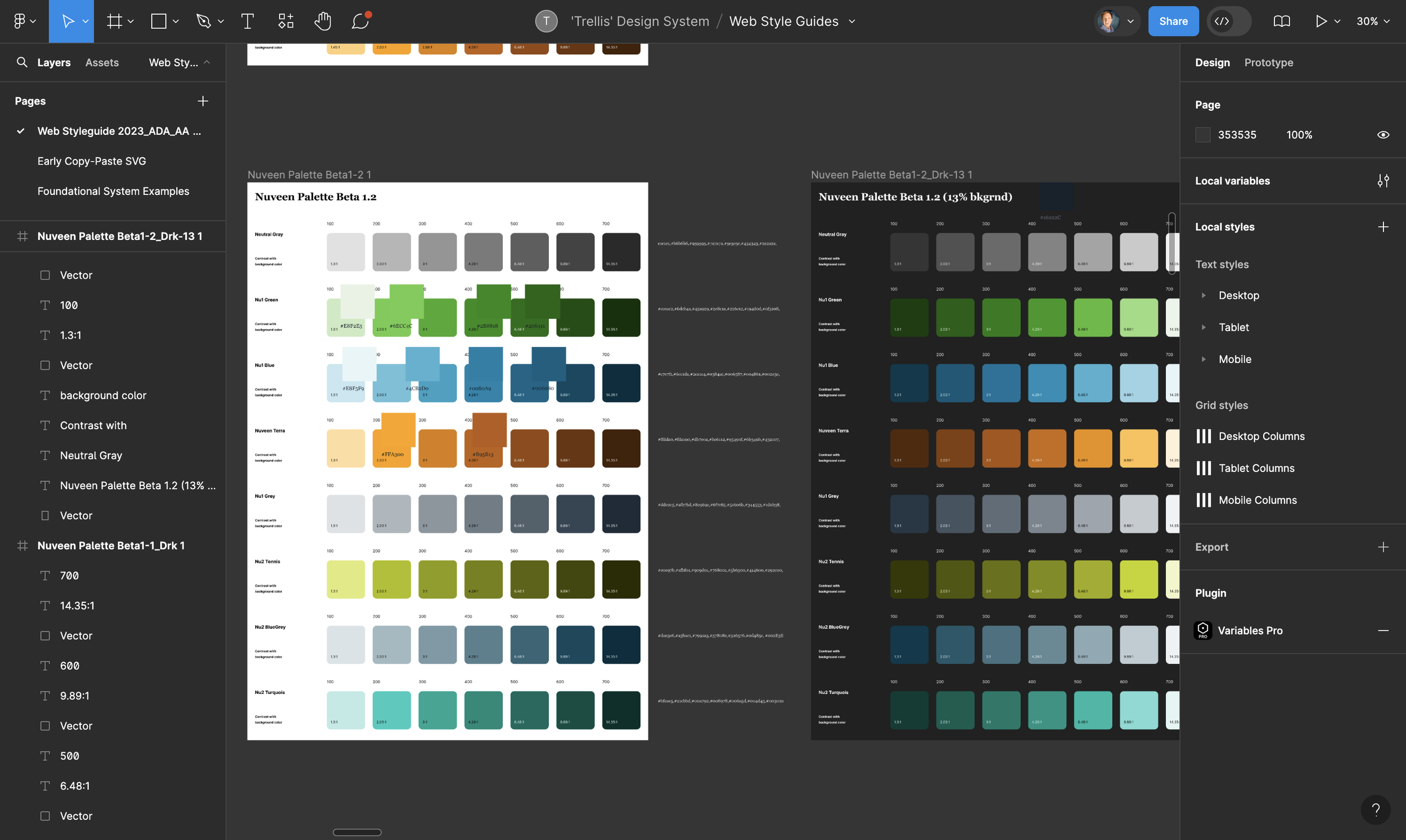 Expanded palette with dark support