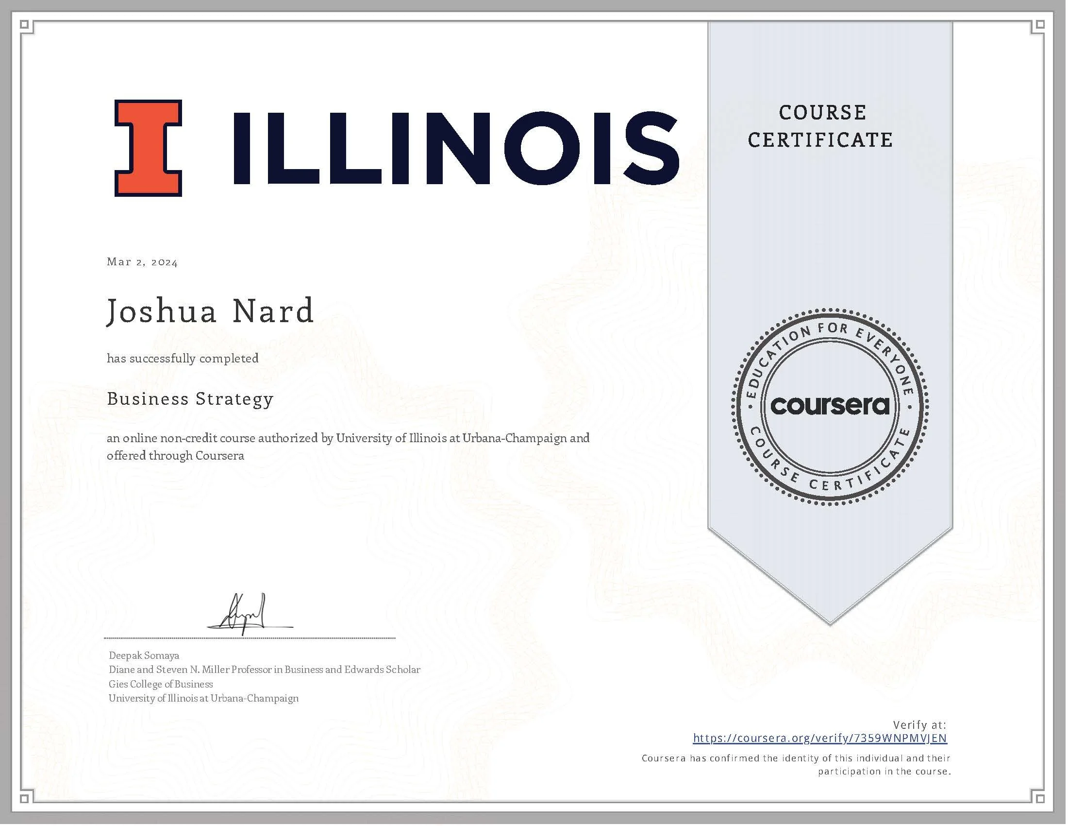 Geis UIUC Business School: Business Strategy