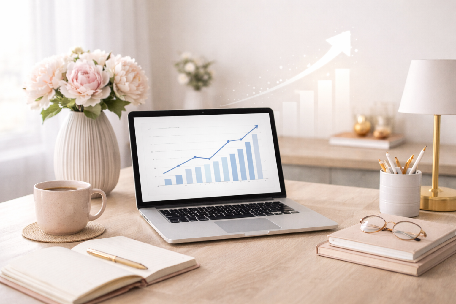 Therapist creating SEO content strategy to attract more clients online