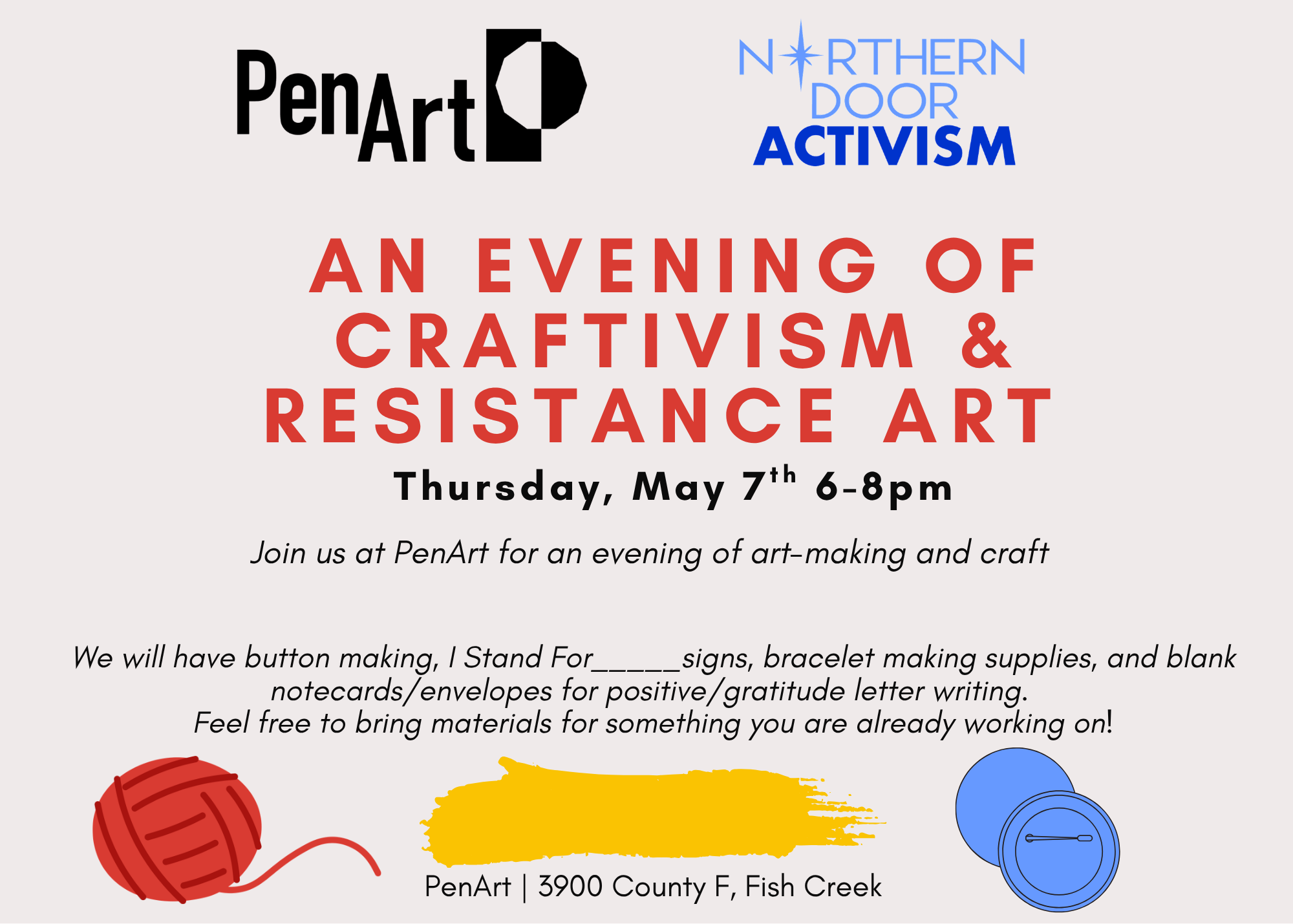 Craftivism at Pen Art (Round 2!)
