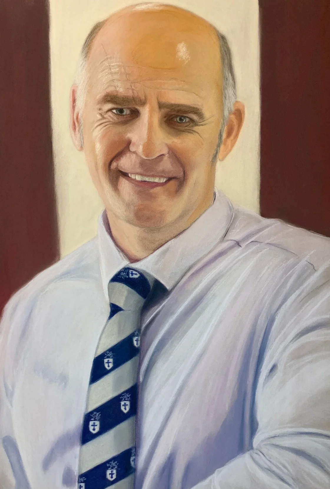 "Mr. Wilkins" - Housemaster TSS. Pastel on Pastel Paper. 900mm x 600mm