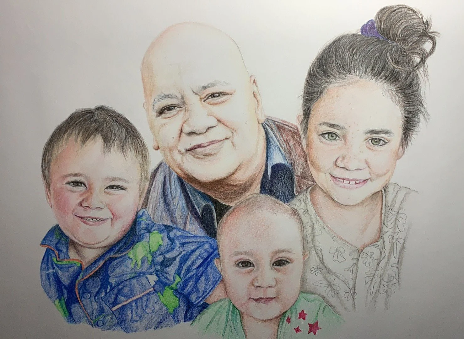 Four Portraits in One - Colour Pencil 
