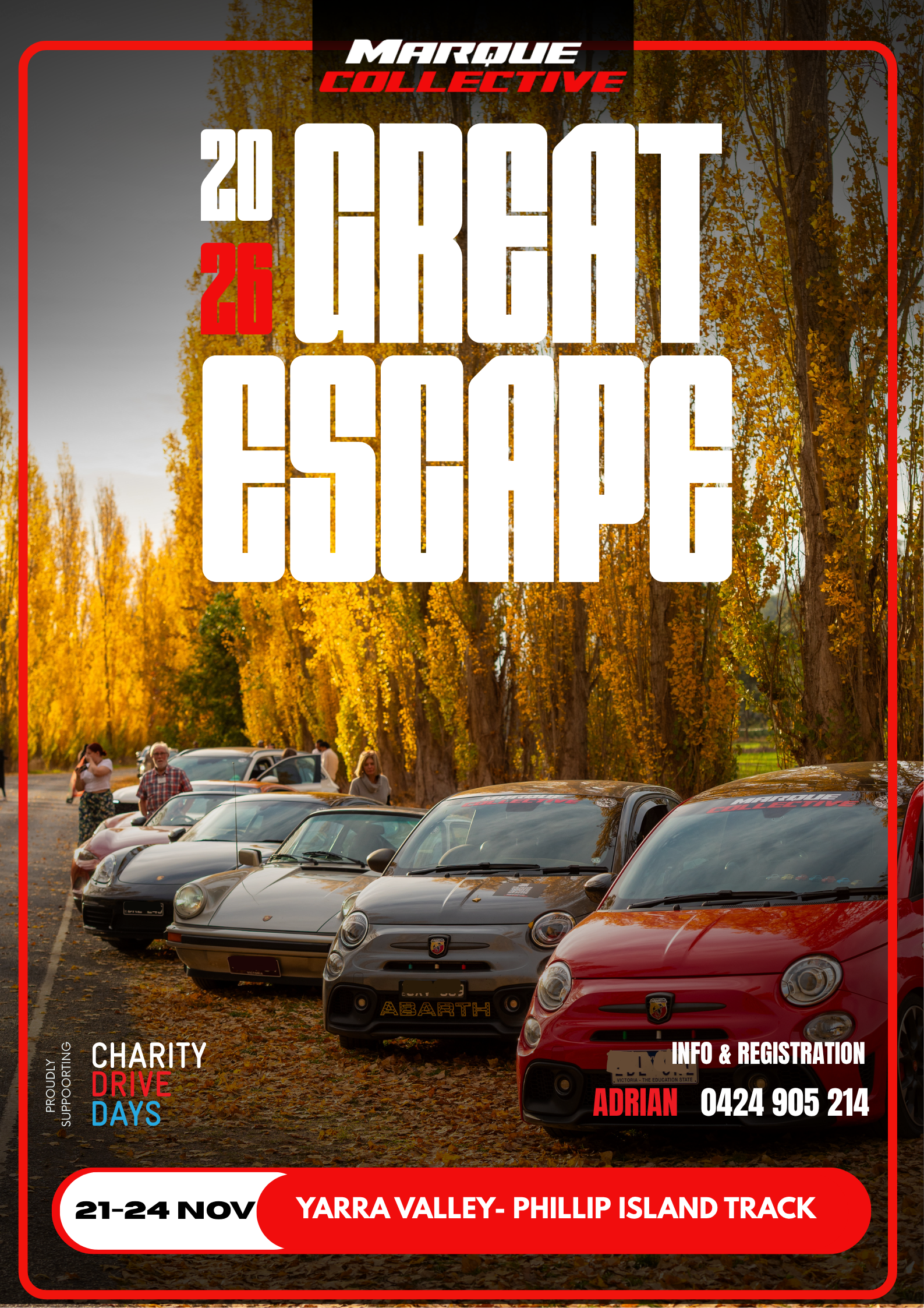 The Great Escape 2026 – Drive. Dine. Discover. Race. - Registration Deposit