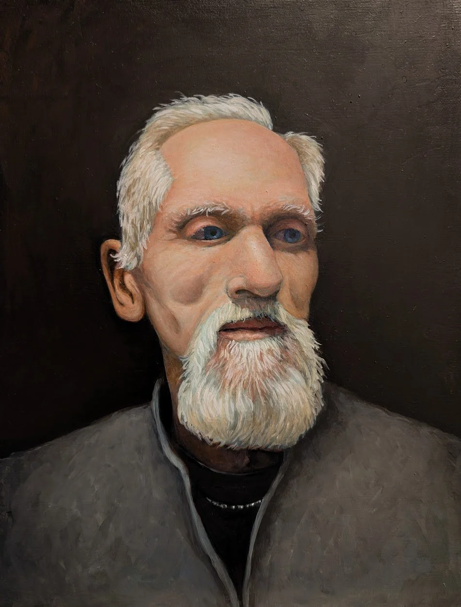 David 11x14 2026. Oil on canvas (Oil Glazing after B&W Tonal base)