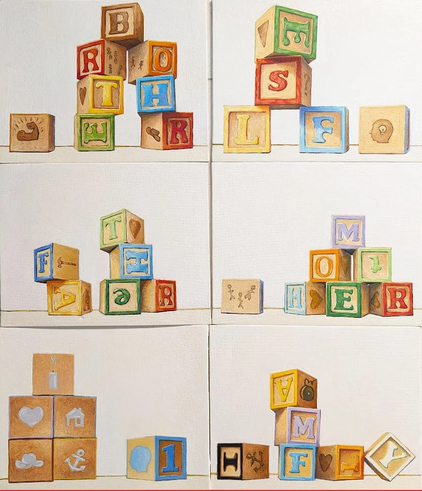 The Blue 1, 8x10, Oil on canvas board. (A series of six.)   (Available)   