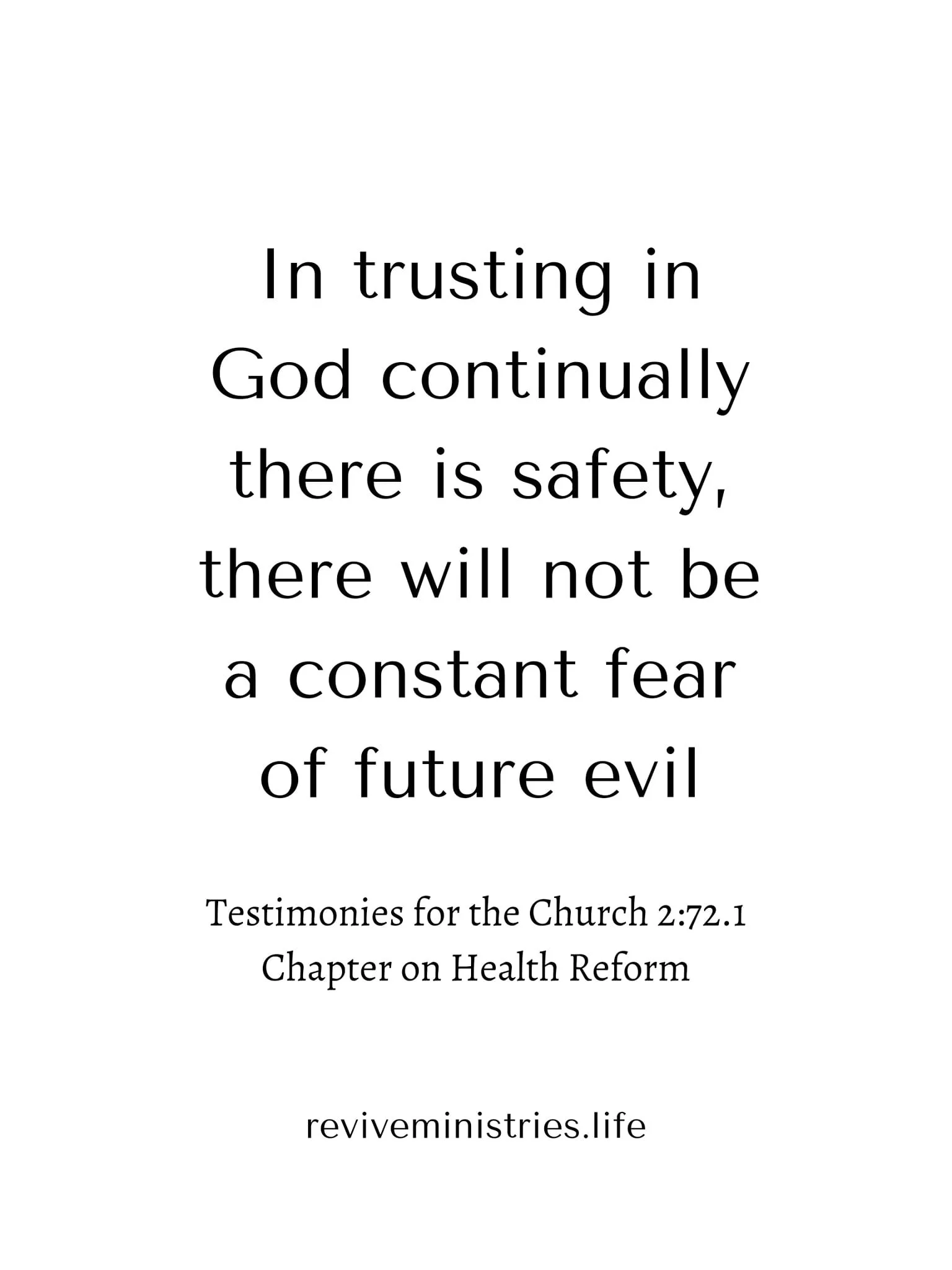 Health Reform and Trust in God