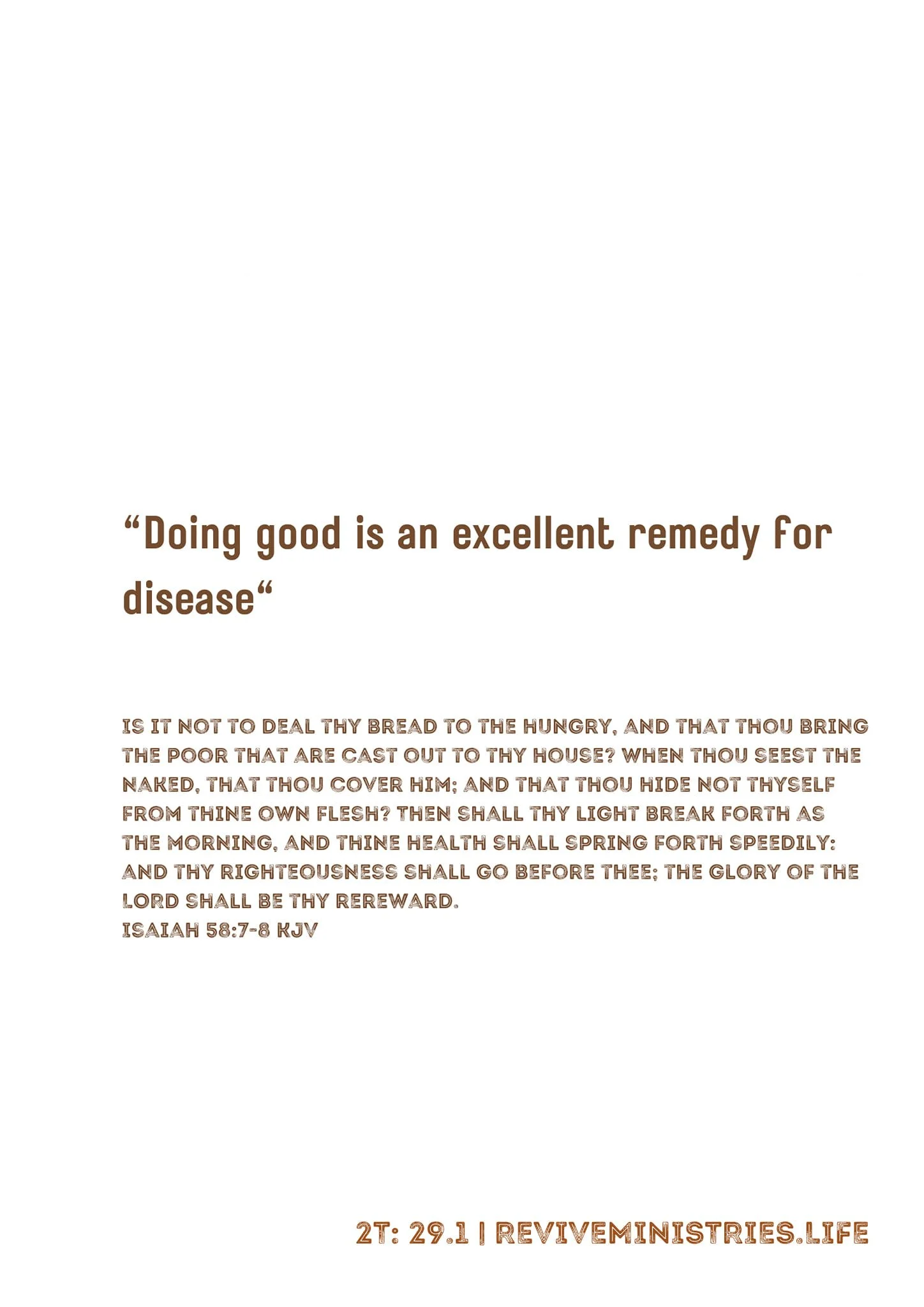 Doing Good and Health