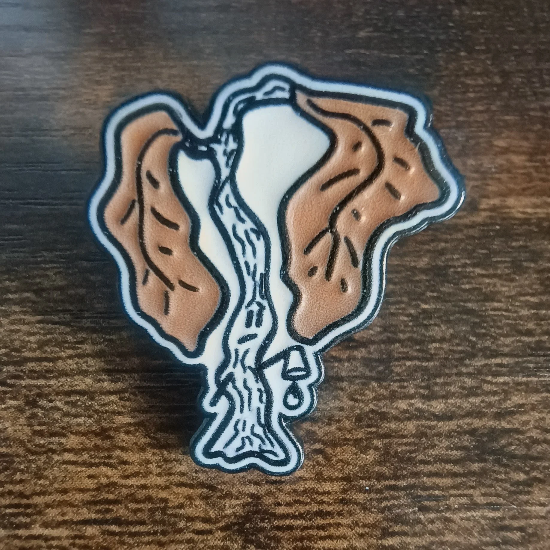 Drought  1 inch hard enamel Pin with safety clutch