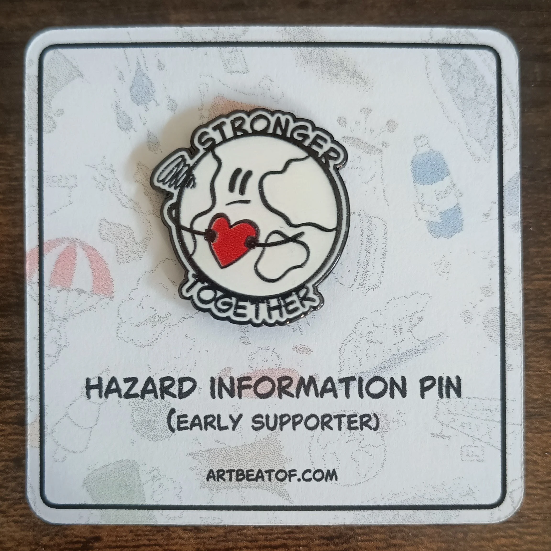 Early supporter pin - stronger together 1 inch hard enamel pin with a locking safety clutch