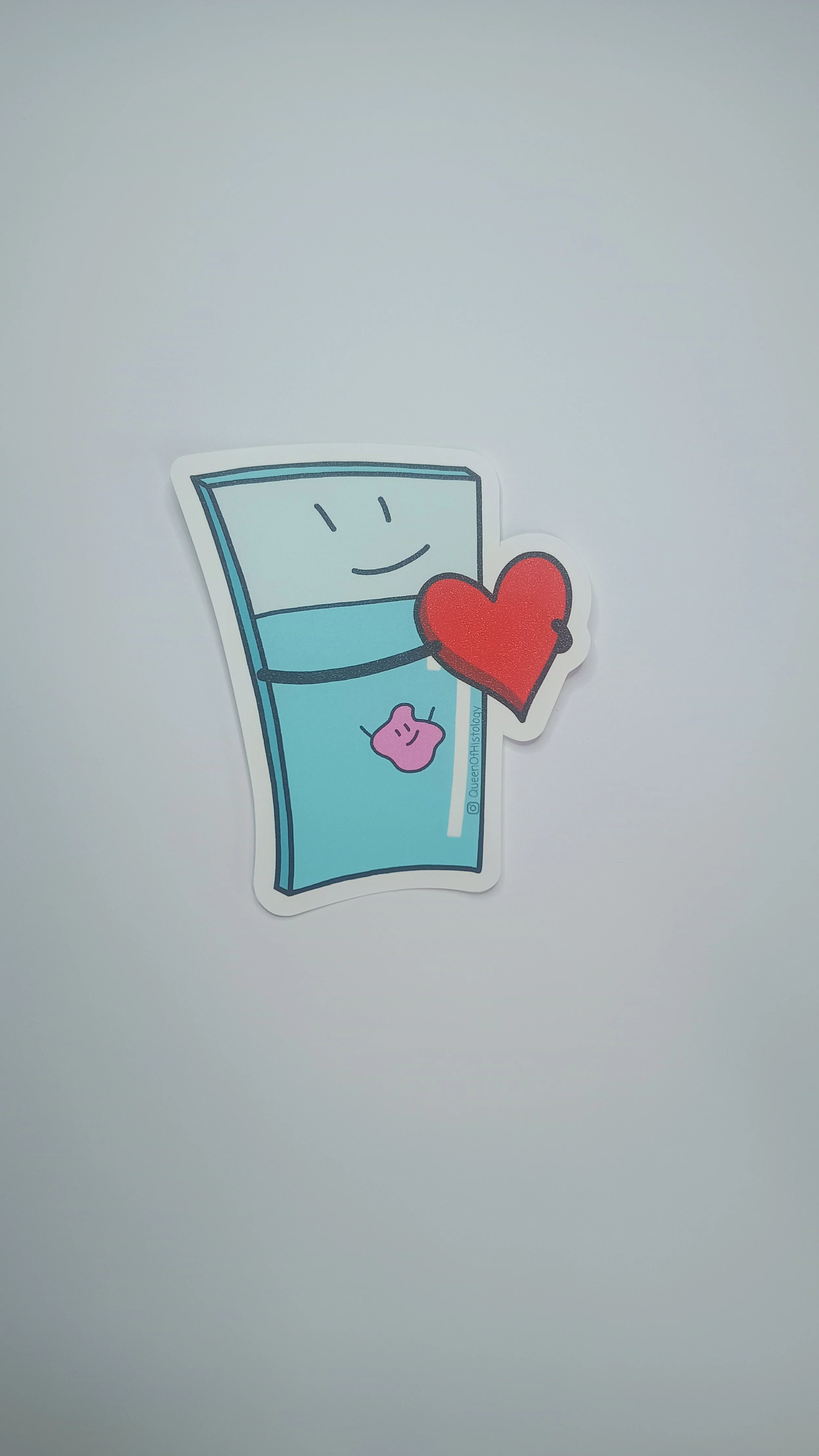 Clyde the slide (love heart) sticker - 8.5cm (diagonal)