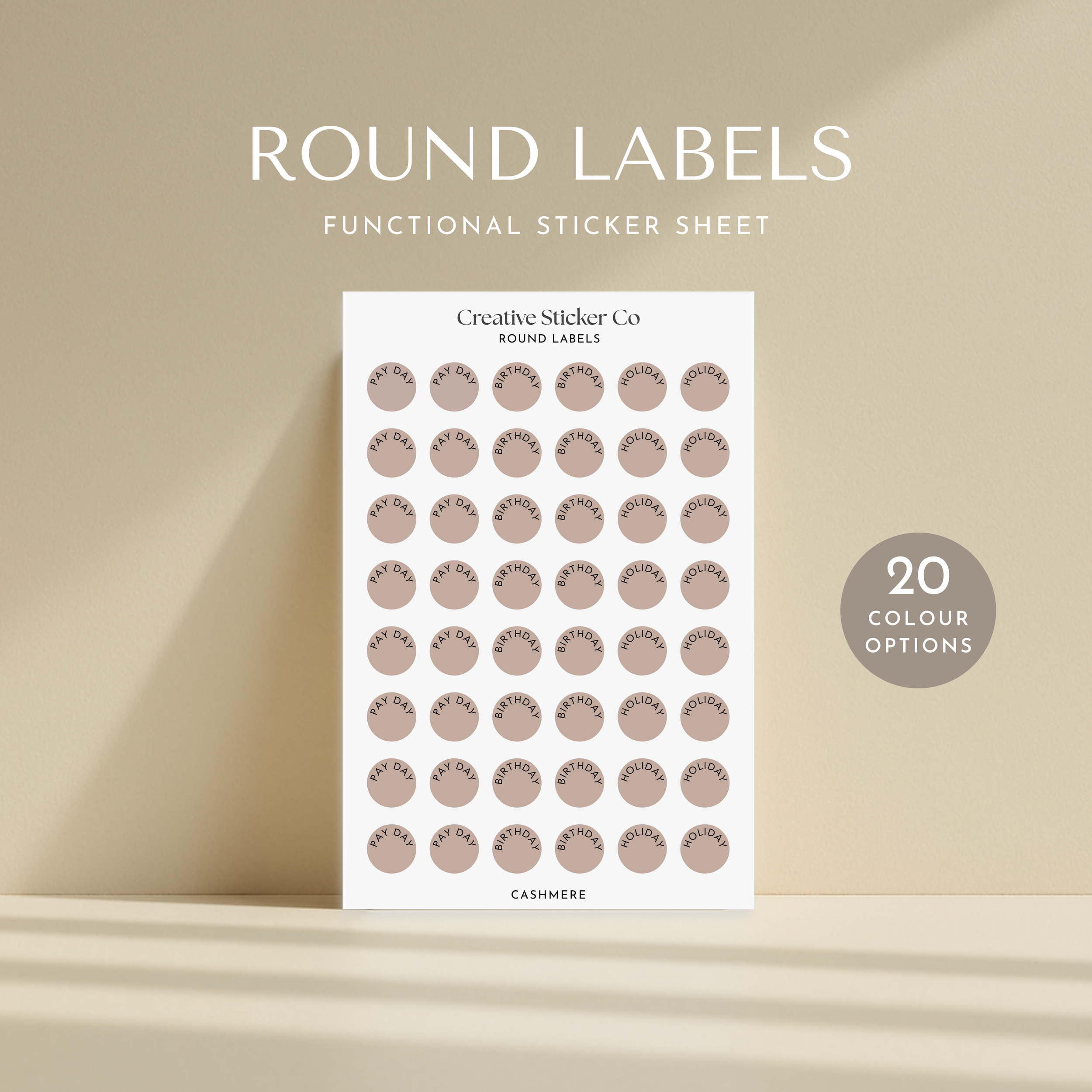 Functional Sticker Sheet - ROUND LABELS.png