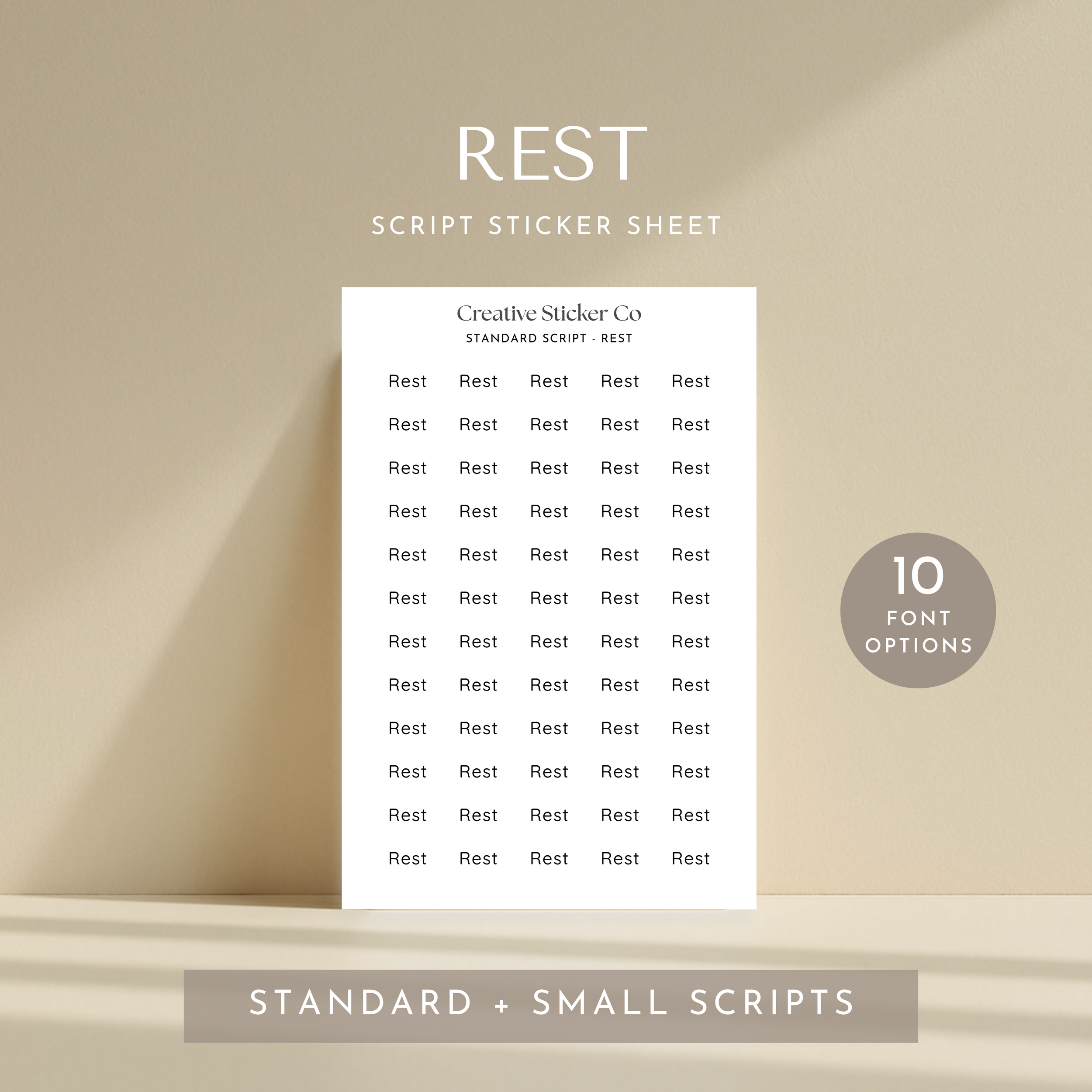 REST Script Sticker Sheet - Creative Sticker Co.png