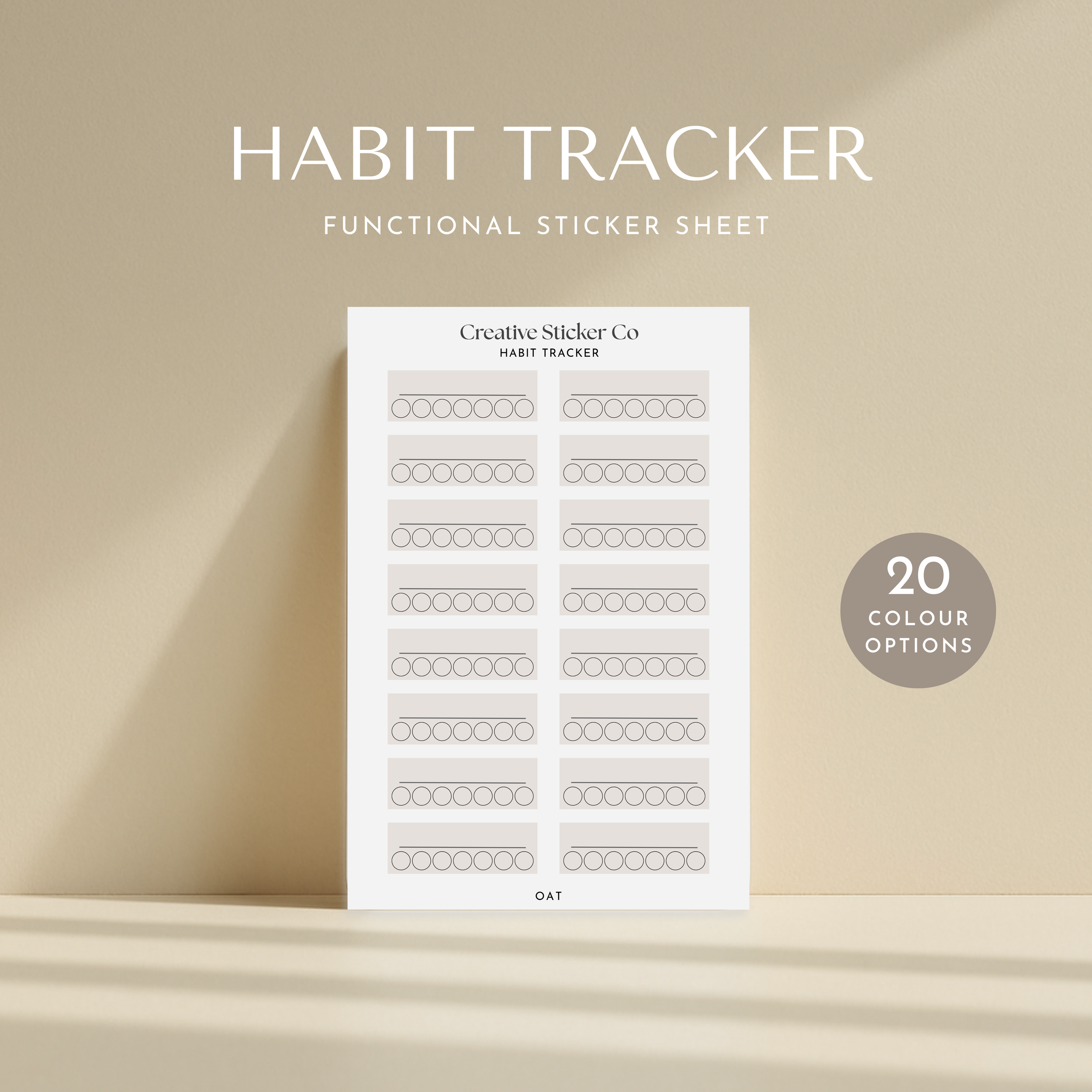 Habit Tracker Sticker Sheet