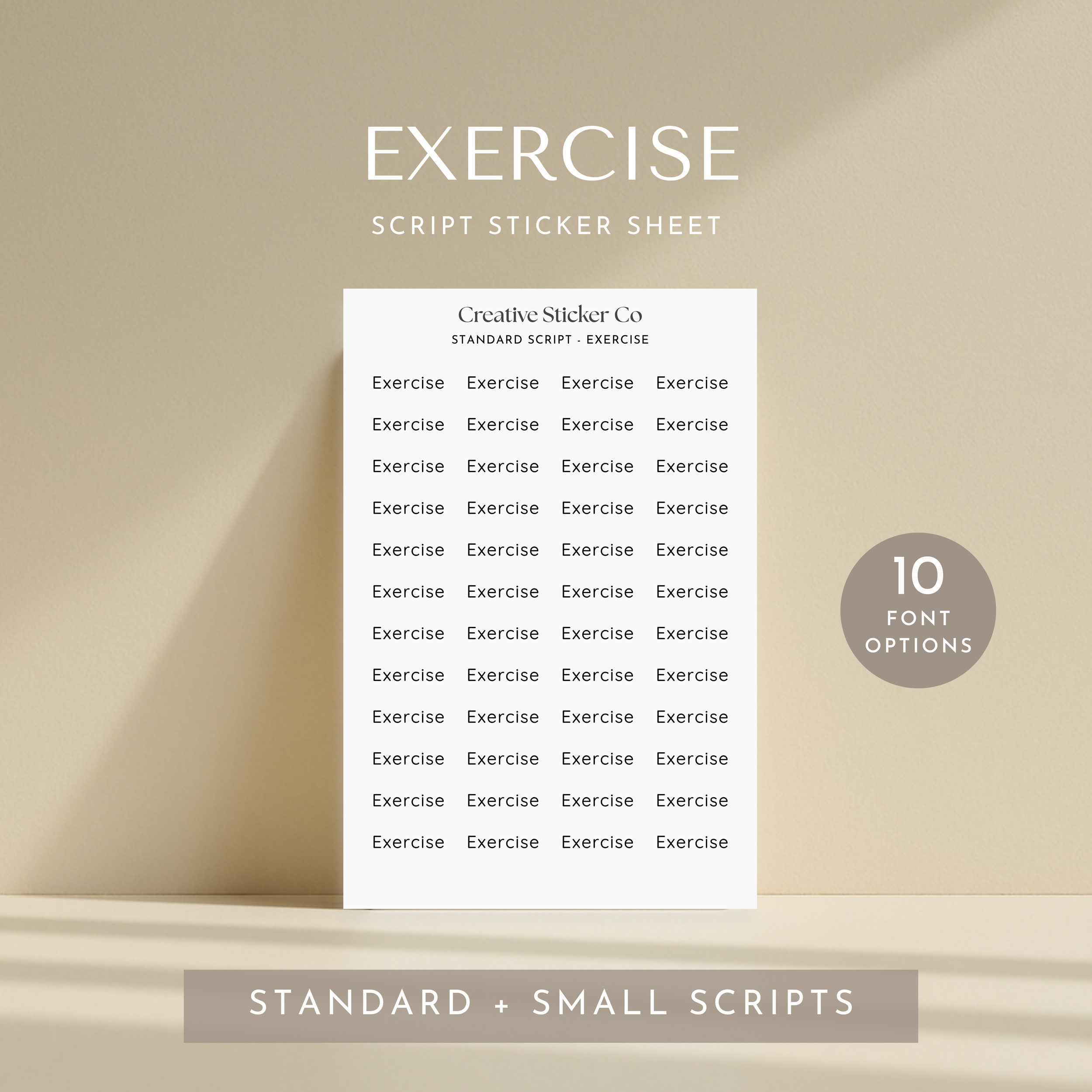 Exercise Script Sticker Sheet - Creative Sticker Co.png