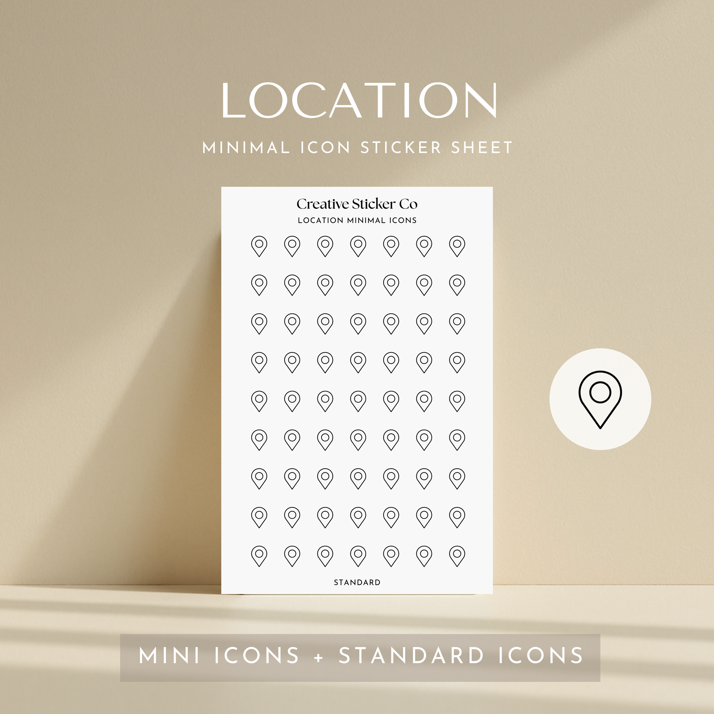 LOCATION Minimal Icon Sticker Sheet - Creative Sticker Co.png