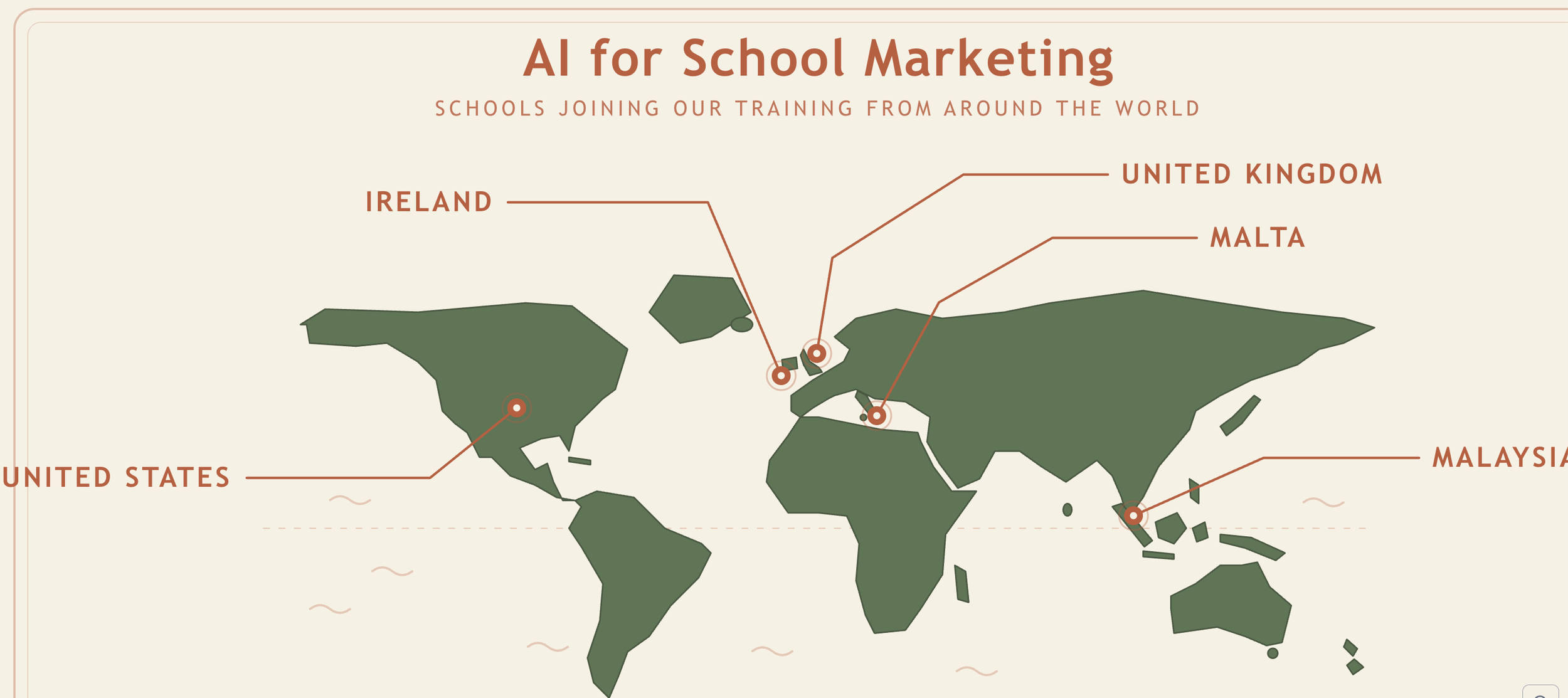 World map of training attendees