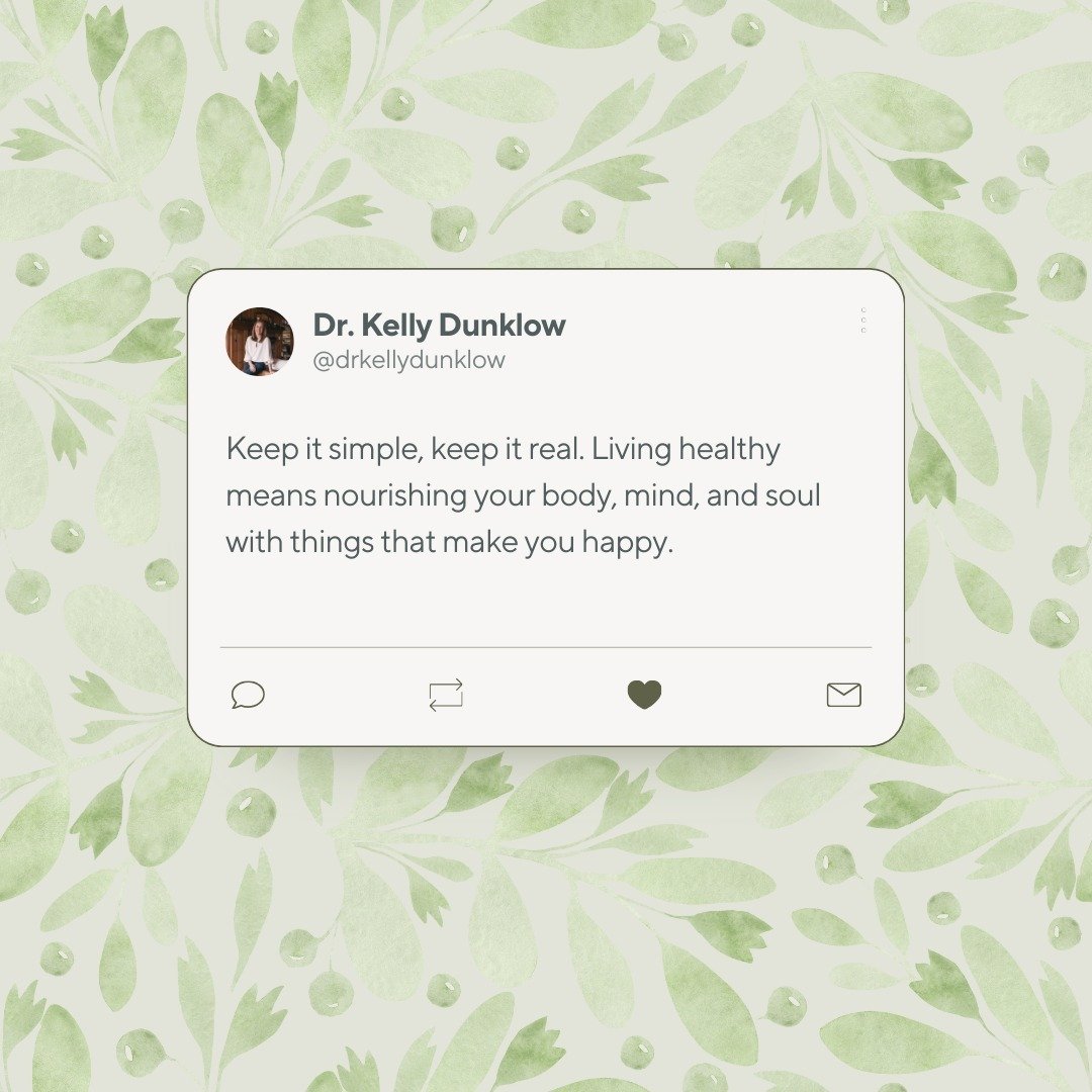 Let's keep it simple and real...

Living healthy isn't about complicated routines or strict diets&mdash;it's about nourishing your body, mind, and soul with things that bring you joy! 💖 

Whether it's a walk in nature, a cozy cup of tea, or a quick 