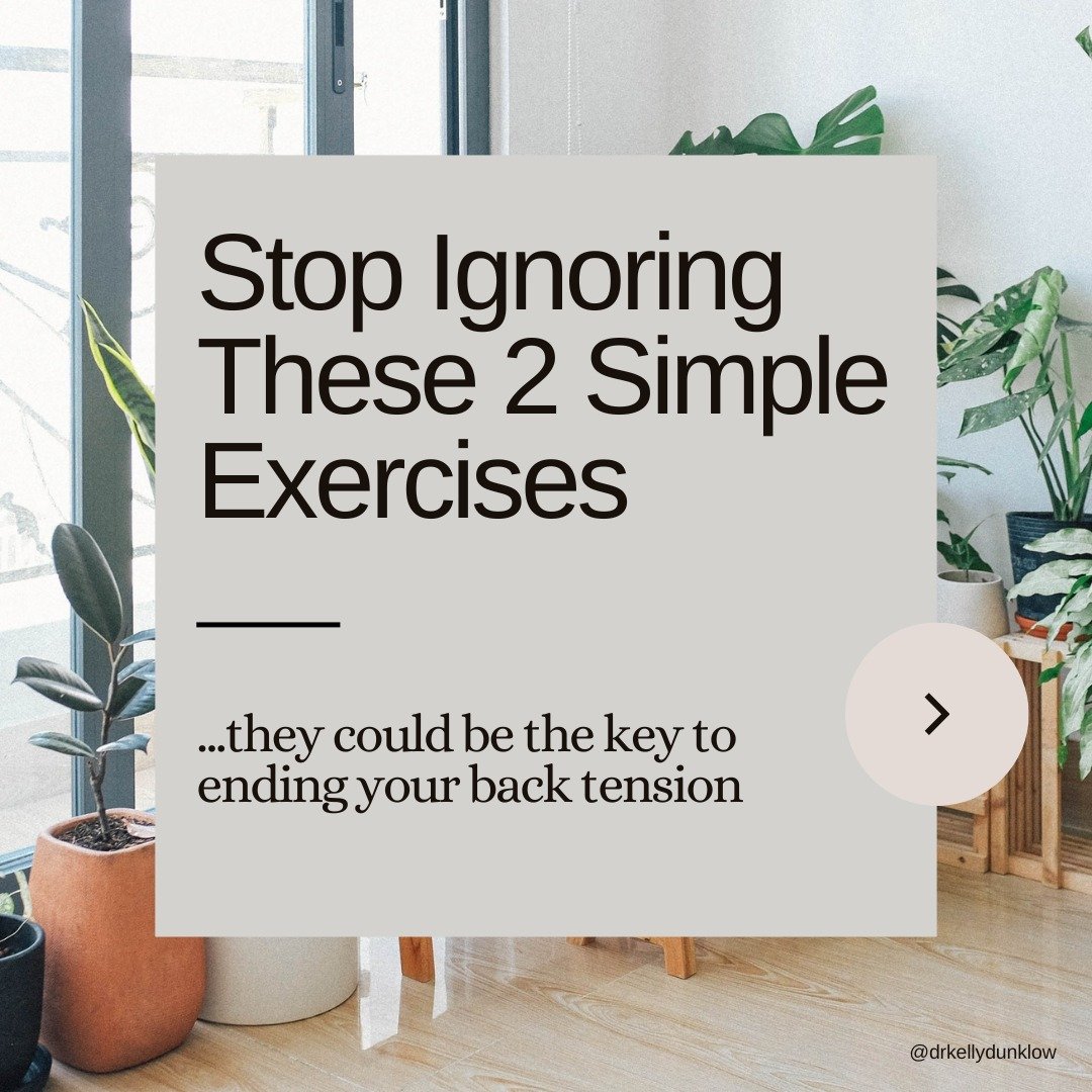 Tired of letting back tension hold you back from being your best self at work and with your family? 

It's time to stop ignoring the simple solutions that could be the key to ending that nagging discomfort! 💪 

Check out these 2 easy exercises you c