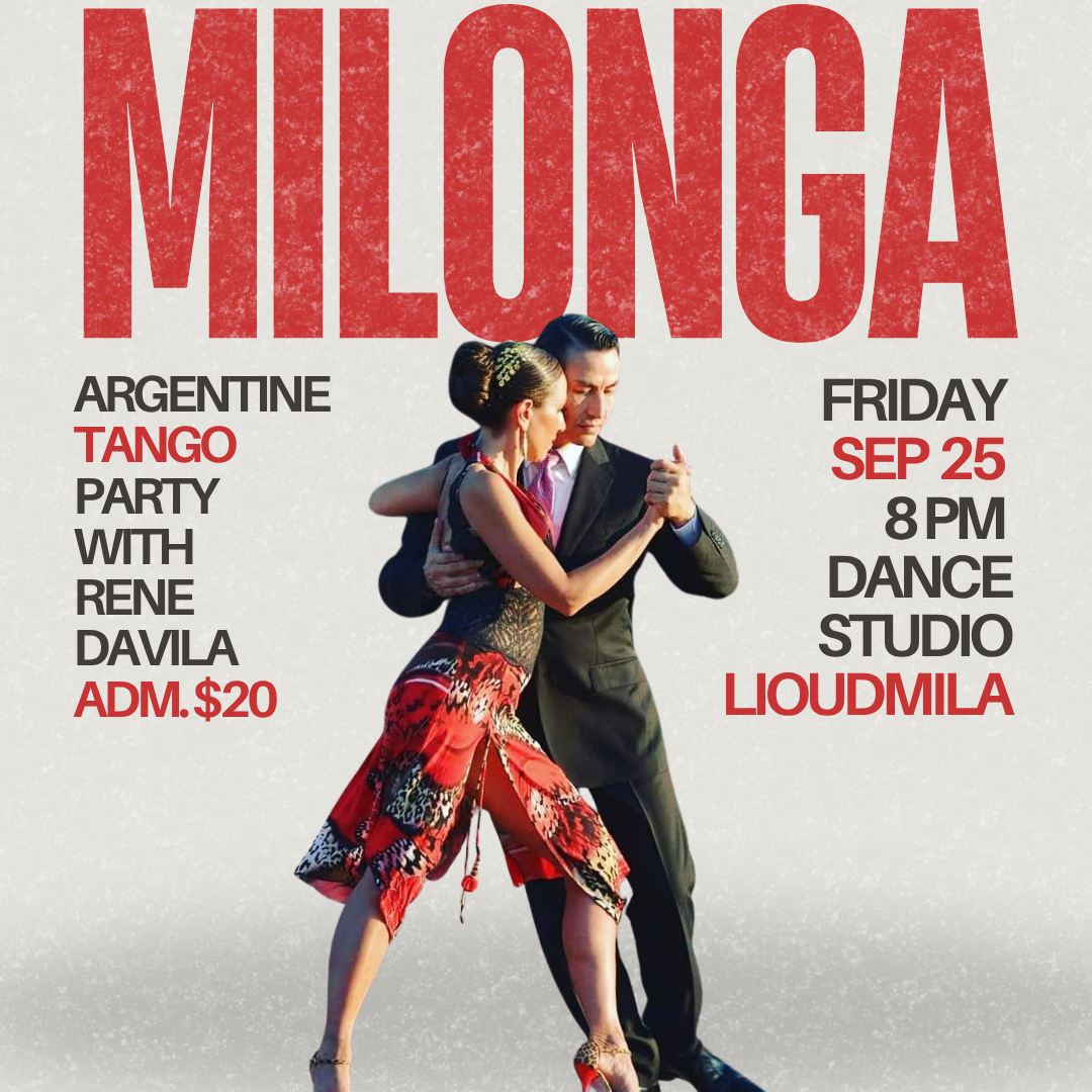 Argentine Tango Milonga Dance Party with Rene Davila Alexandria VA