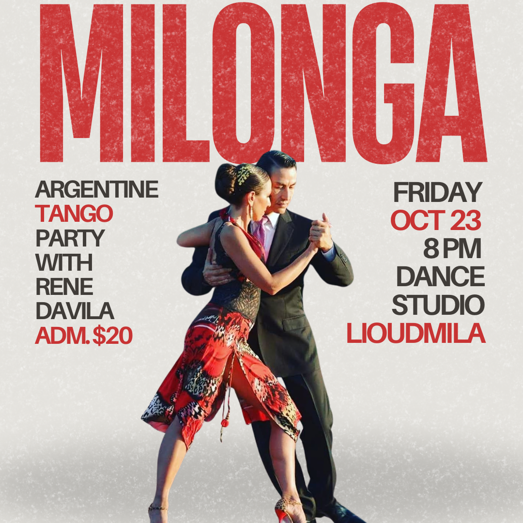 Argentine Tango Milonga Dance Party with Rene Davila Alexandria VA
