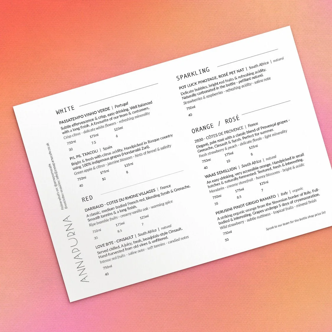 Menu Design (various)