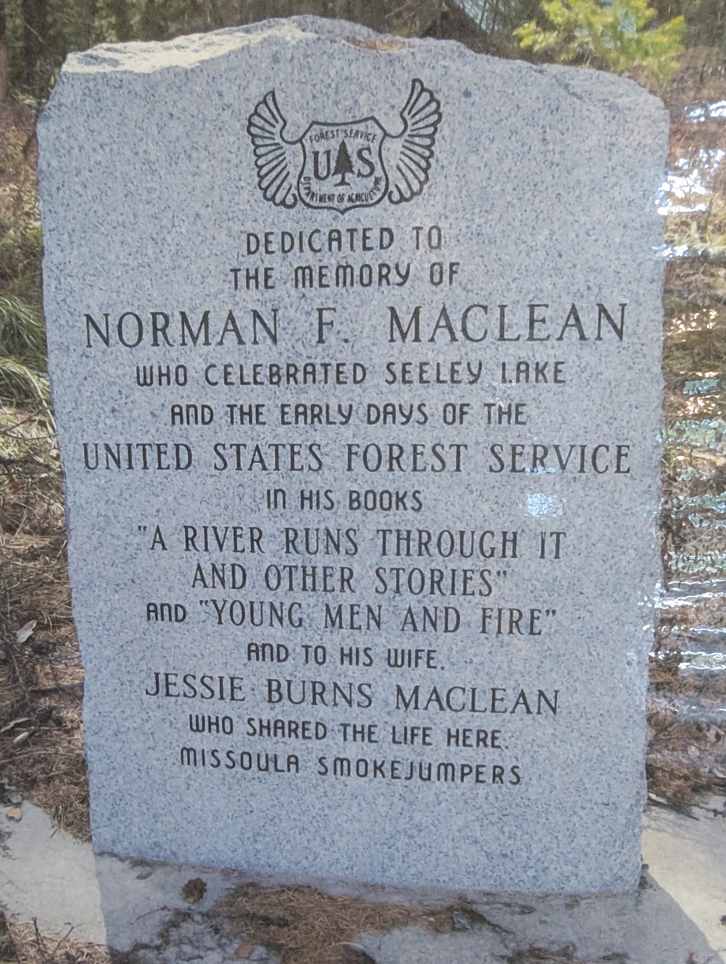 Norman F. Maclean monument