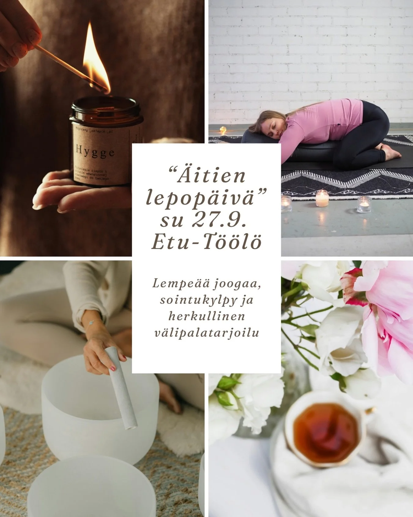 Rakkaat &auml;idit ❣️ Syd&auml;mellisesti tervetuloa rakastettuun &rdquo;&Auml;itien lepop&auml;iv&auml;&rdquo; -tapahtumaan Etu-T&ouml;&ouml;l&ouml;&ouml;n, hurmaavan harmonisiin @zeven__temple tiloihin 💗

P&auml;iv&auml; on suunniteltu kaiken ik&a
