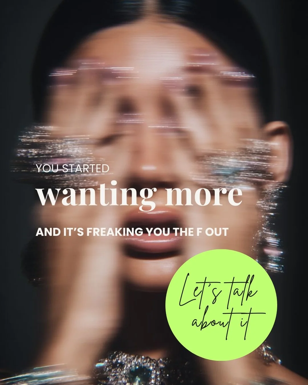 wanting more isn&rsquo;t the problem
panicking about it is

the fear
the guilt
the old rules
about being grateful enough

the wanting itself
is information

a signal that you&rsquo;ve changed
that something in you has grown

maybe it&rsquo;s not abou