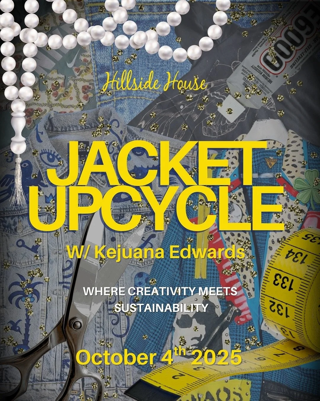 ✂️✨ Old jacket, new vibe! Join designer + creative powerhouse Kejuana Edwards of KBAD Studio, famed for bold, sustainable style, for an interactive upcycling session on October 4th. Bring your own jacket&mdash;or snag one of Kejuana&rsquo;s thrifted 