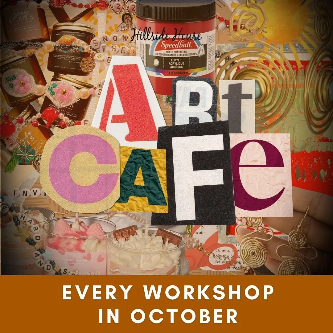 🍂This fall, we&rsquo;re filling the Art Caf&eacute; with creativity, cozy vibes, and community. Our October workshops are the perfect way to slow down, sip something warm, and make something beautiful with your hands. From jacket upcycling to wire s