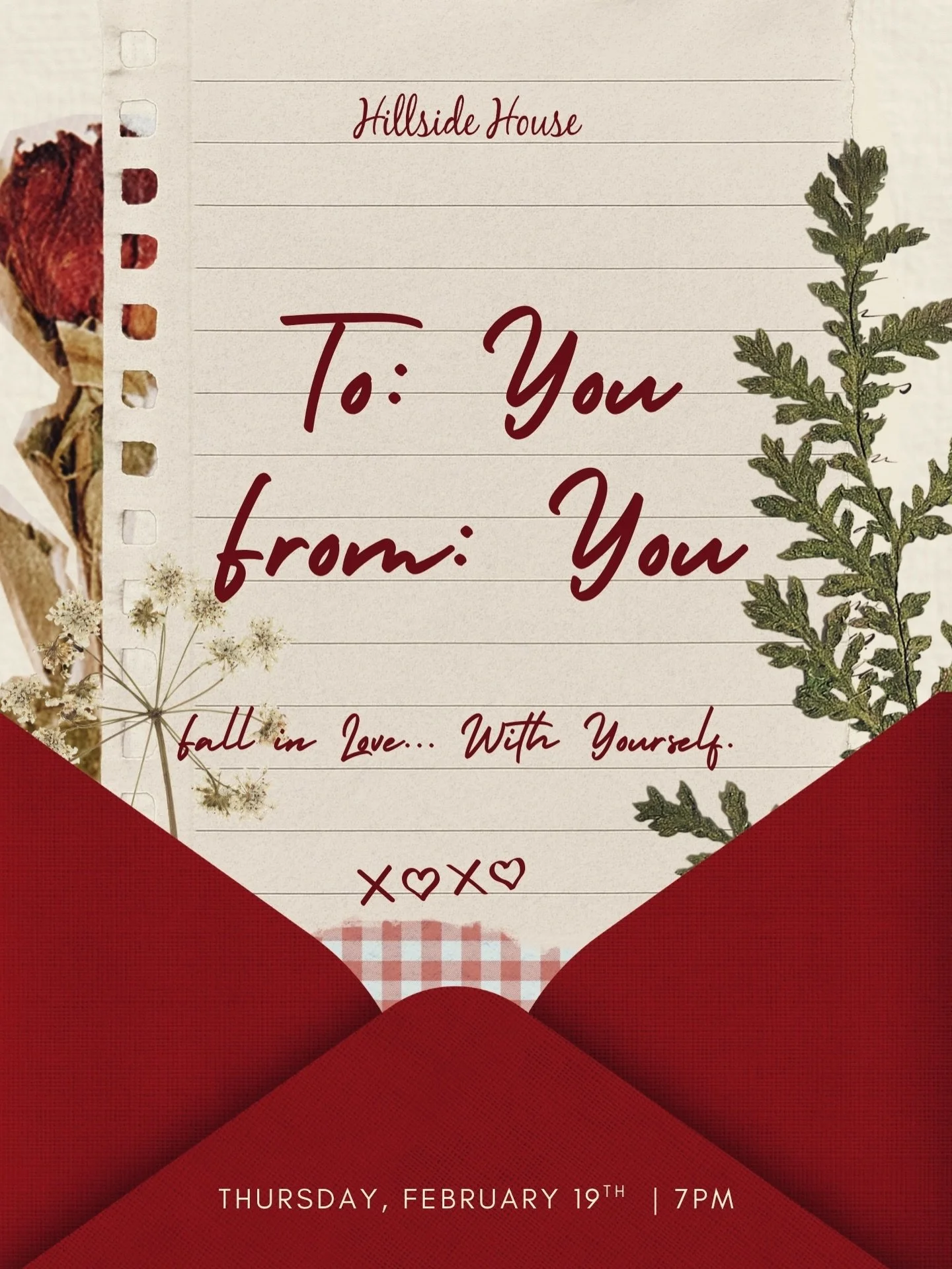 This Valentine&rsquo;s season, we&rsquo;re turning the love inward 🤍

Join us on Thursday, February 19th at 7pm for Love Letters to Yourself, a gentle writing workshop where you&rsquo;ll slow down, reflect, and reconnect with every version of you  p