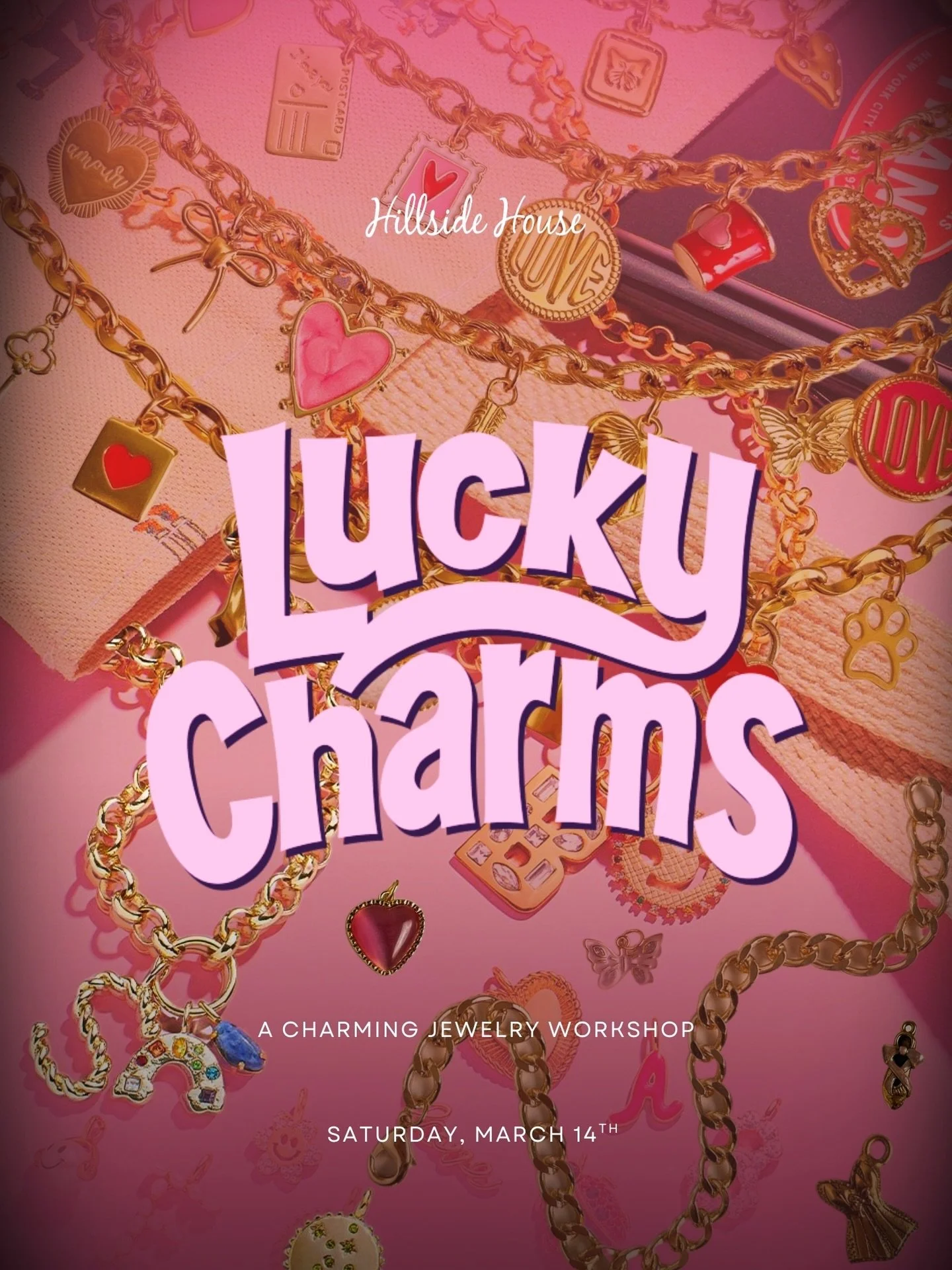 Join us on March 14th for our Lucky Charms Bracelet Workshop 🍀✨

Spend a day creating your own charm bracelet, choosing pieces that feel meaningful and personal to you. It&rsquo;s the perfect way to slow down, get creative, and make something specia
