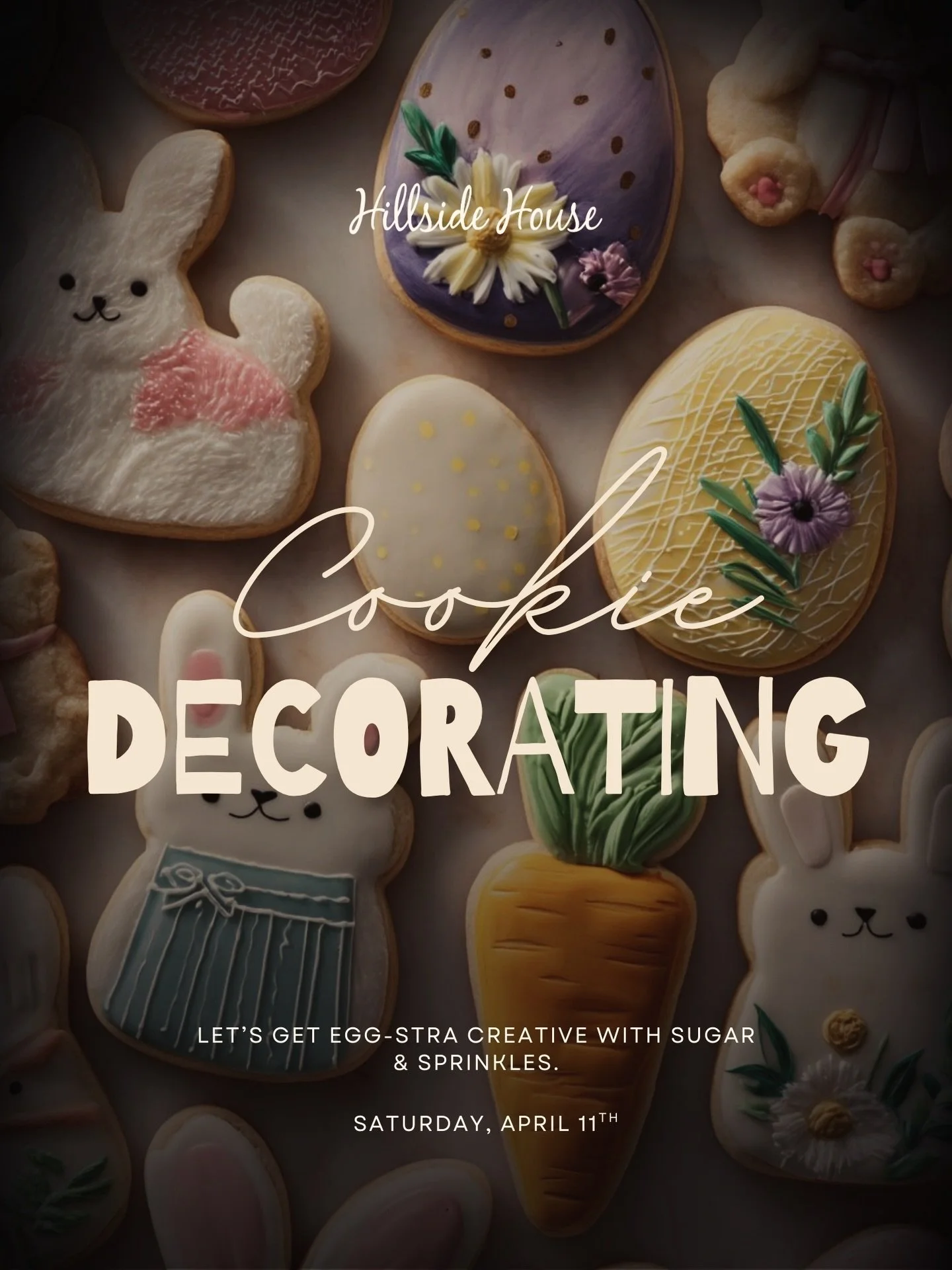 Hop into some sweet fun! 🐰🍪✨

Join us for our Easter-themed cookie decorating workshop&mdash;decorate, create, and enjoy all the festive treats you can imagine.

Click the link in our bio to sign up or send us a DM to RSVP. Let&rsquo;s make this Ea