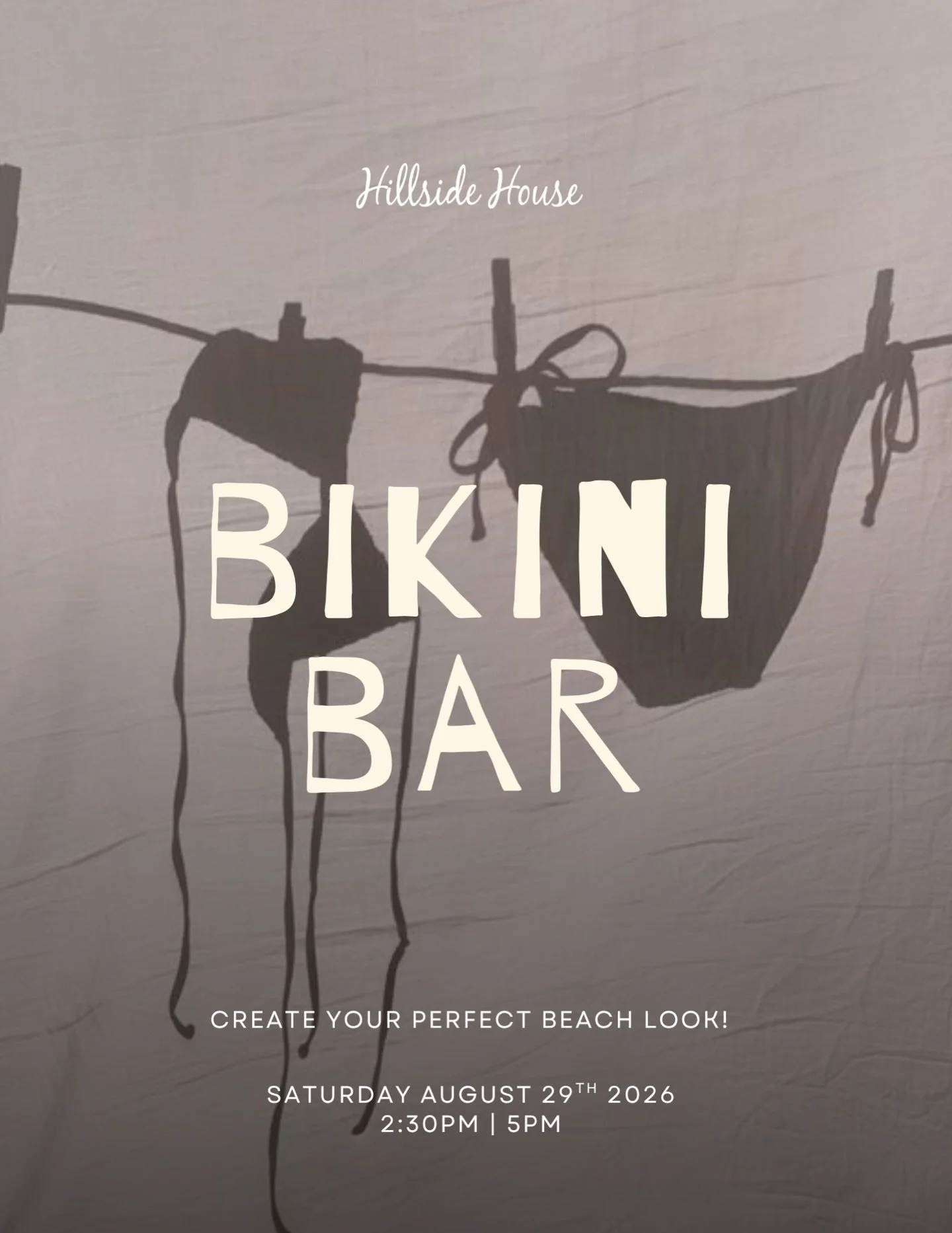 Get ready to create your perfect beach look at our Bikini Bar Workshop on Saturday, August 29th!

Design and customize your own bikini with fun embellishments, unique details, and your personal style. Whether you&rsquo;re keeping it bold, colorful, o