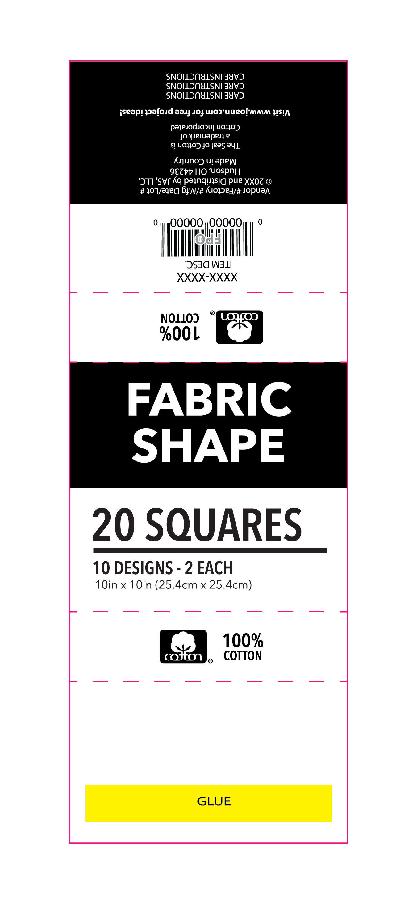 Fabric Shape Wrap Card template created using Adobe Illustrator