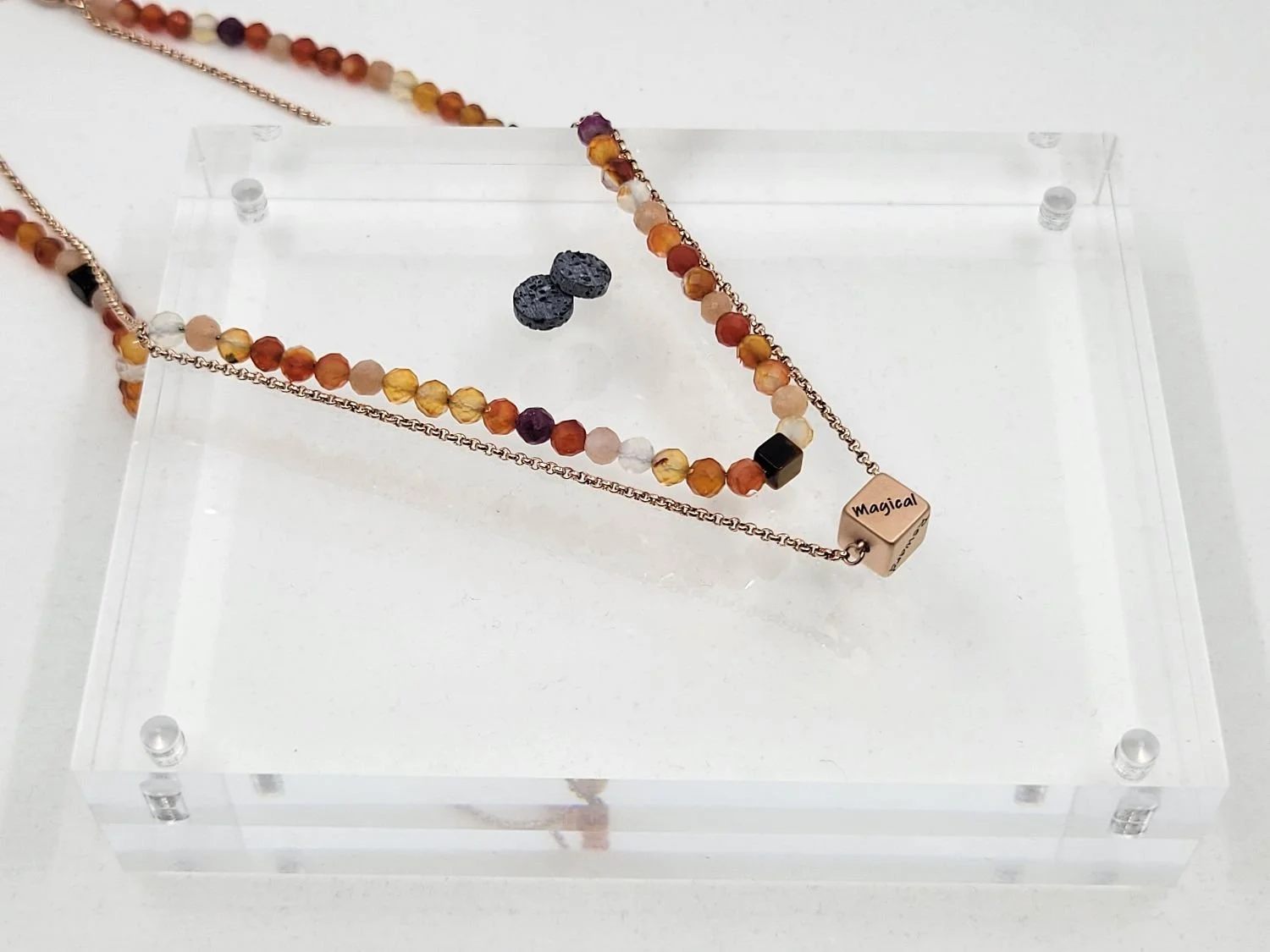 Myra Double-strand Diffuser Necklace   Autumn