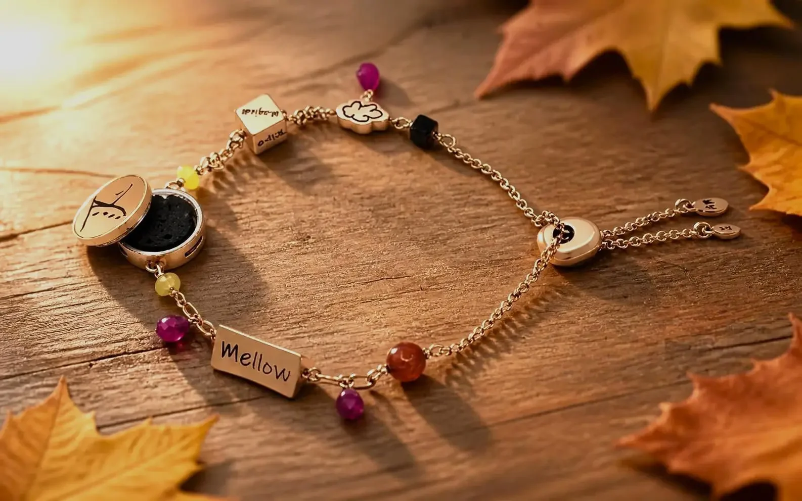Kaori Diffuser Bracelet With Slider Closure   Autumn