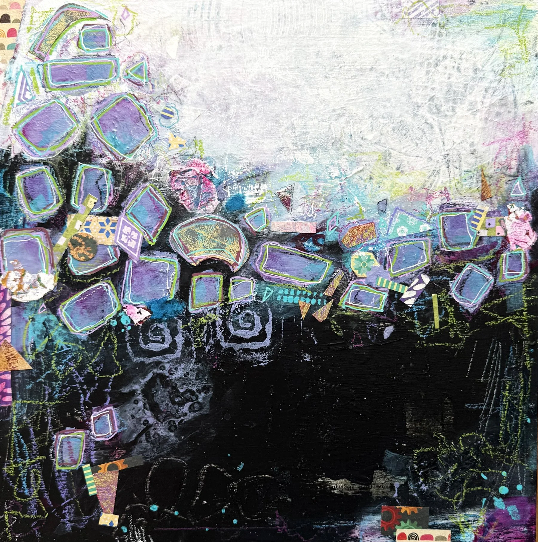 All My Earthly Belongings
12"x 12"x 1.5" cradle board
Mixed Media