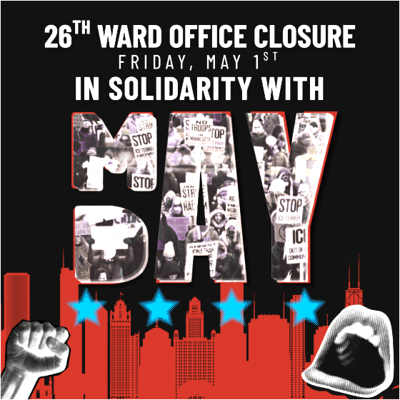 This week in the 26th Ward: Young People at the Table. Trees in the Ground. May Day.