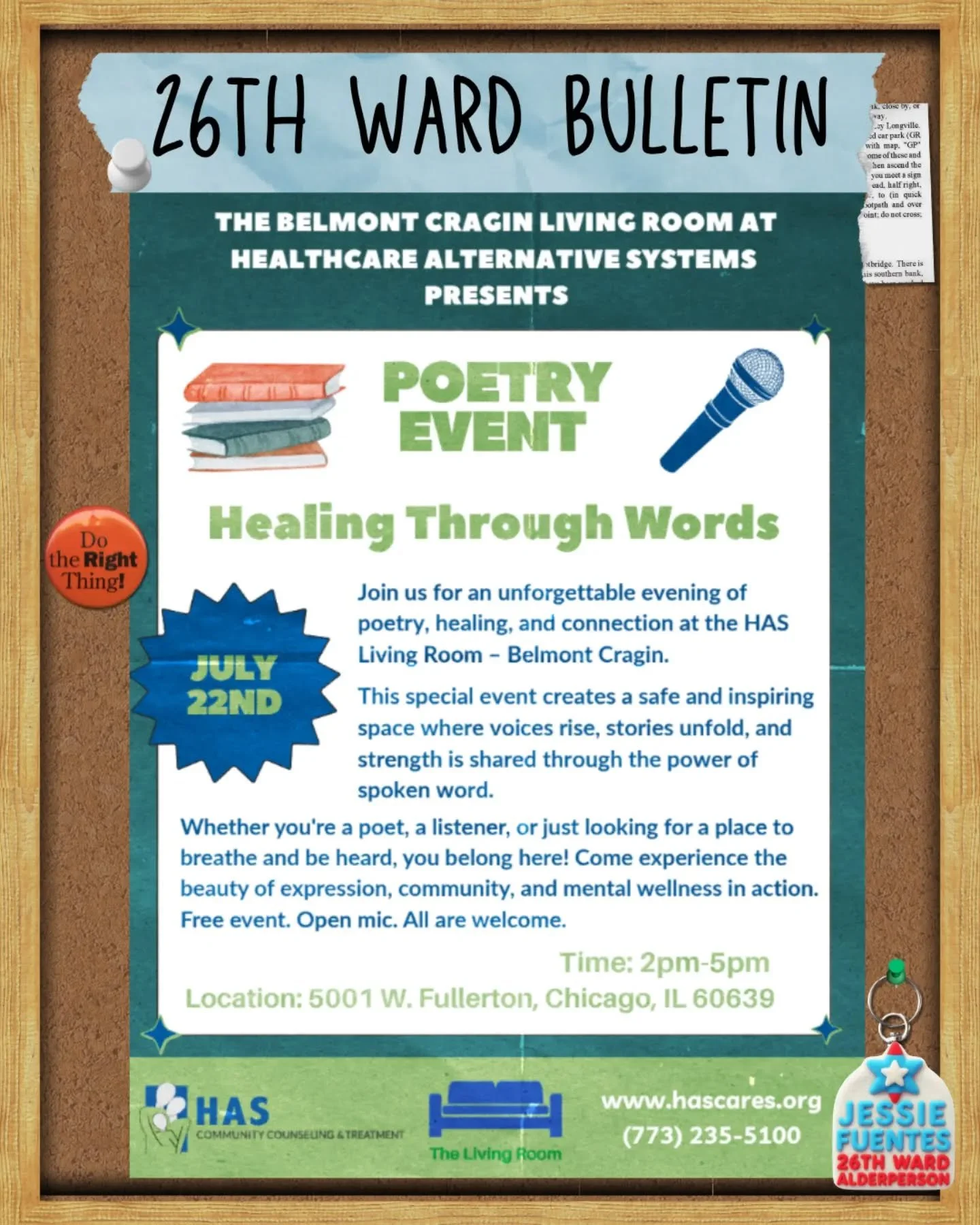It's Momentum Monday, mi gente, and this week's carousel is FULL. 🎒

Swipe through and you'll find a little bit of everything:

✨ Poetry and healing in Belmont Cragin
🏛️ Town halls where you can talk 311, participatory budgeting, and public health 