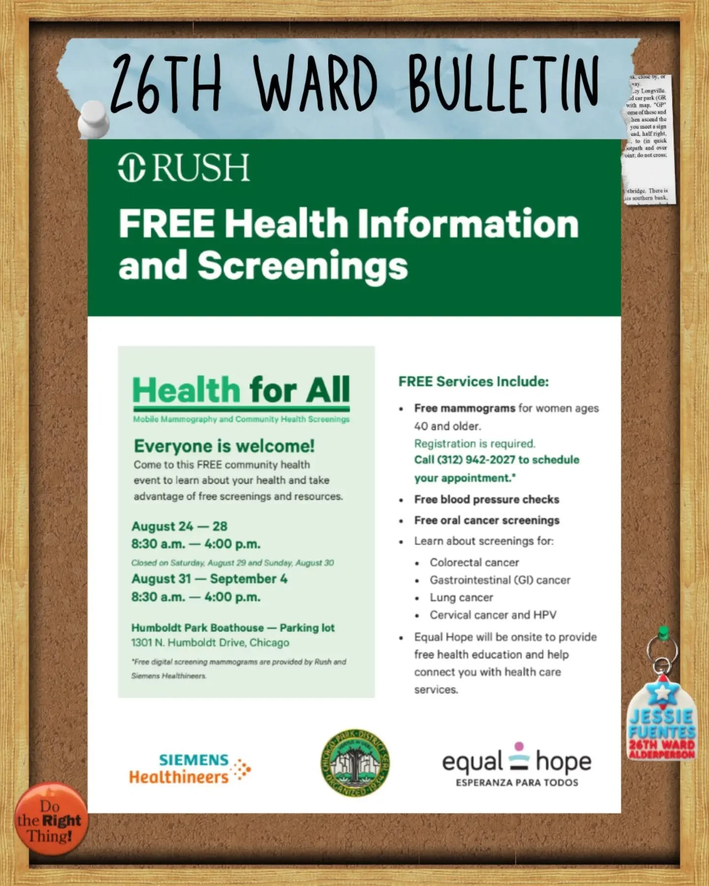 Mi Gente! I hope you&rsquo;re getting your week started RIGHT. Today&rsquo;s Momentum Monday offerings include community meetings, events, resource fairs, and more.

---

&iexcl;Mi gente! Espero que est&eacute;n empezando la semana de la mejor manera